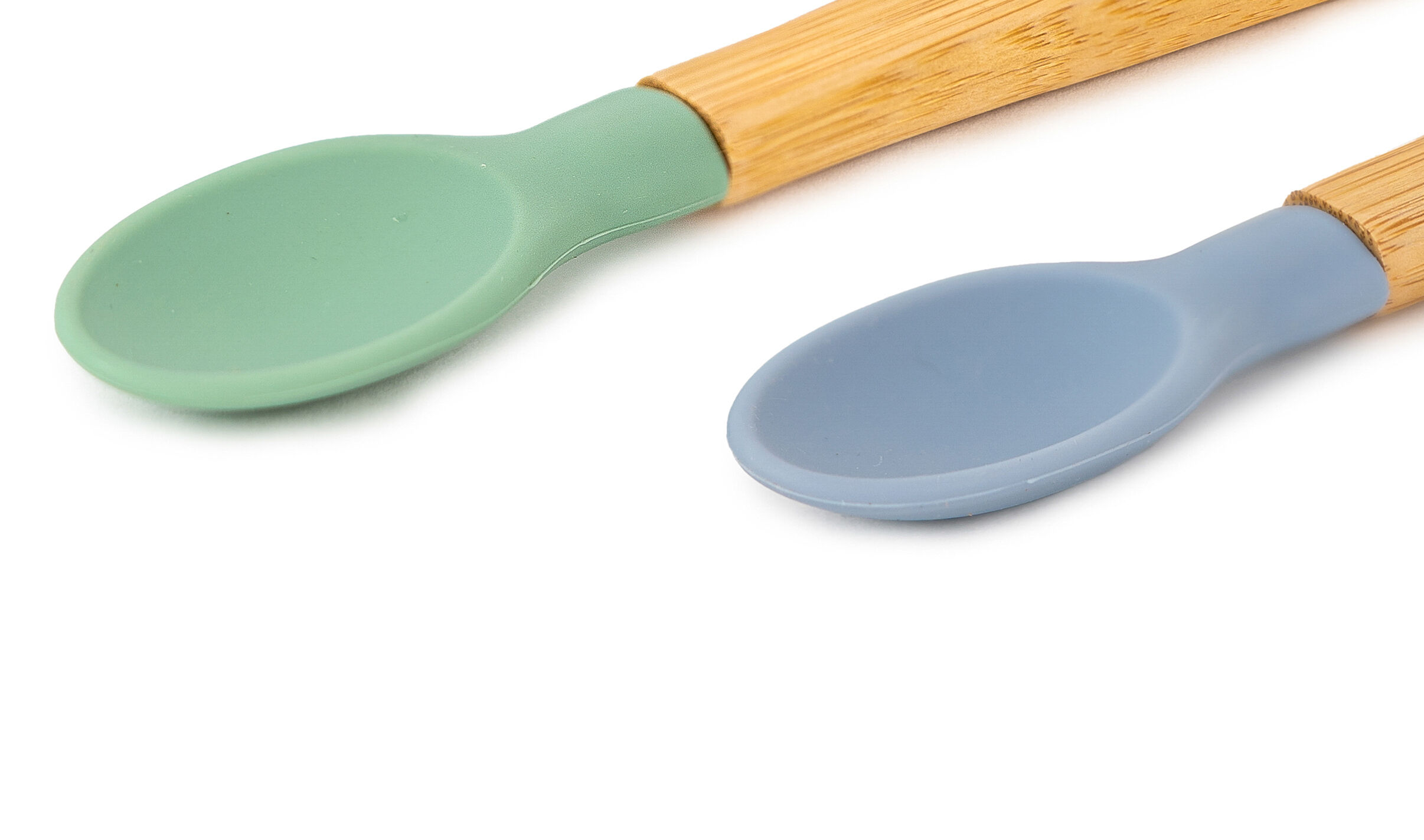 Buy Citron Organic Bamboo Spoons Set of 2 Green Dusty Blue