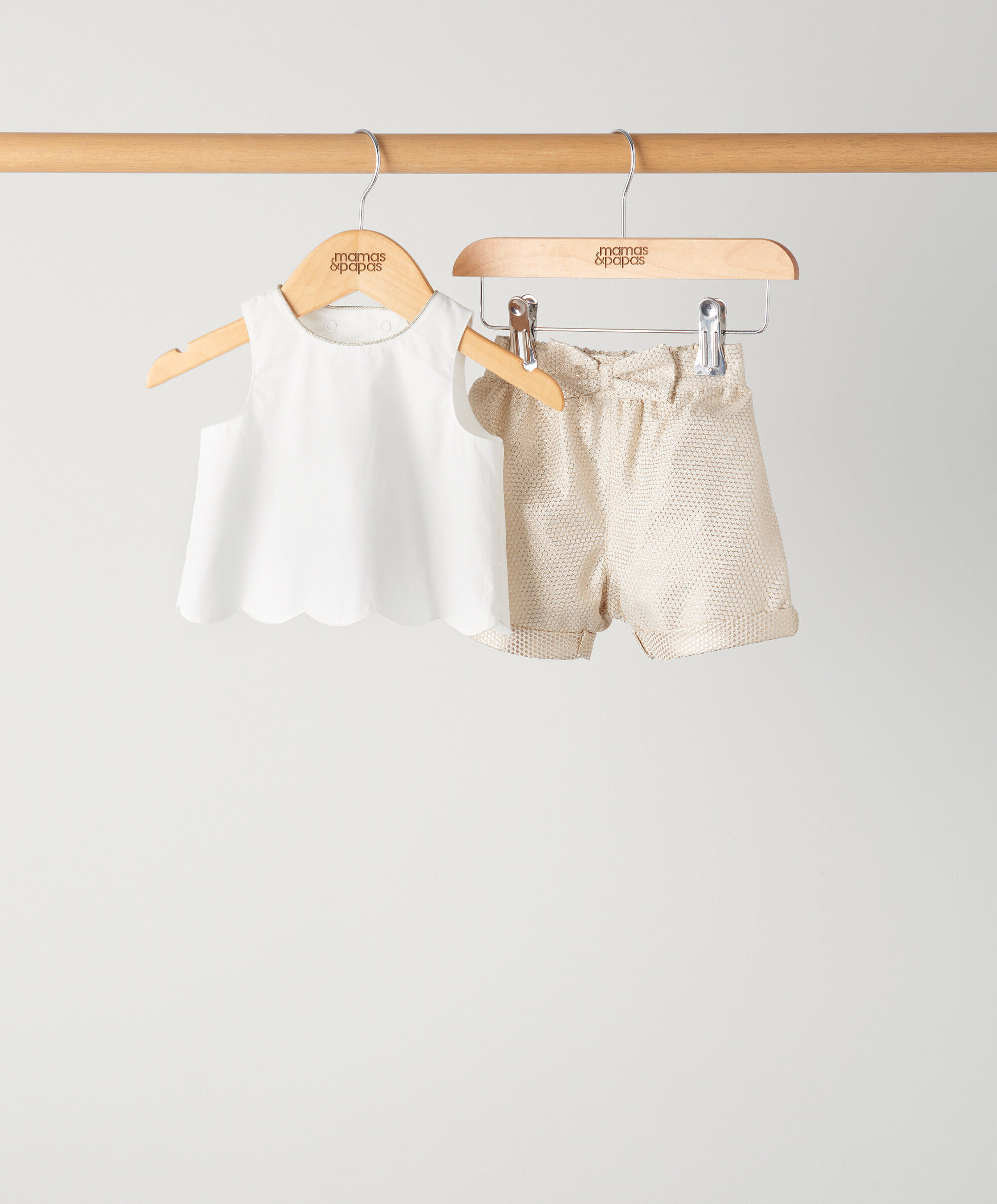 Top & Jacquard Short Set - 2 Piece Set