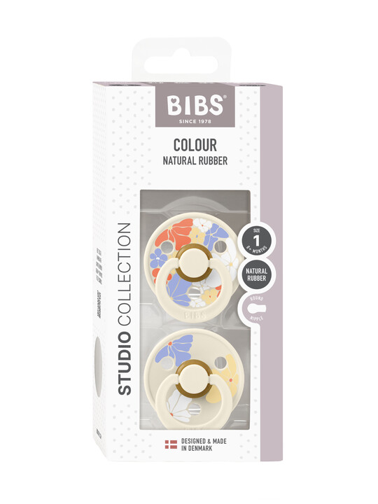 Bibs 2 Pack Colour Morning Bloom Latex S1 - Ivory Mix (0+ months) image number 3