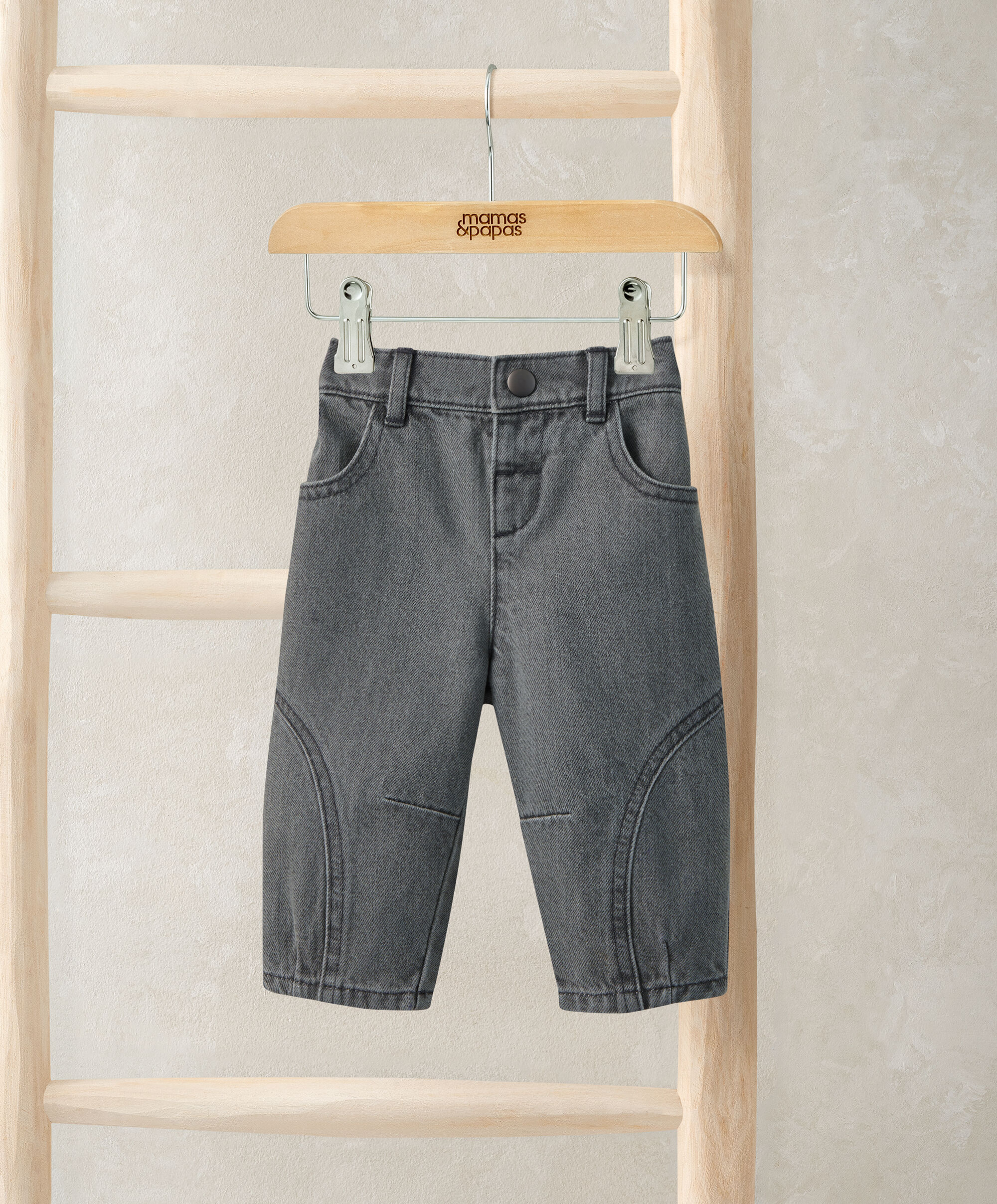 Charcoal Barrel Leg Jeans image number 1