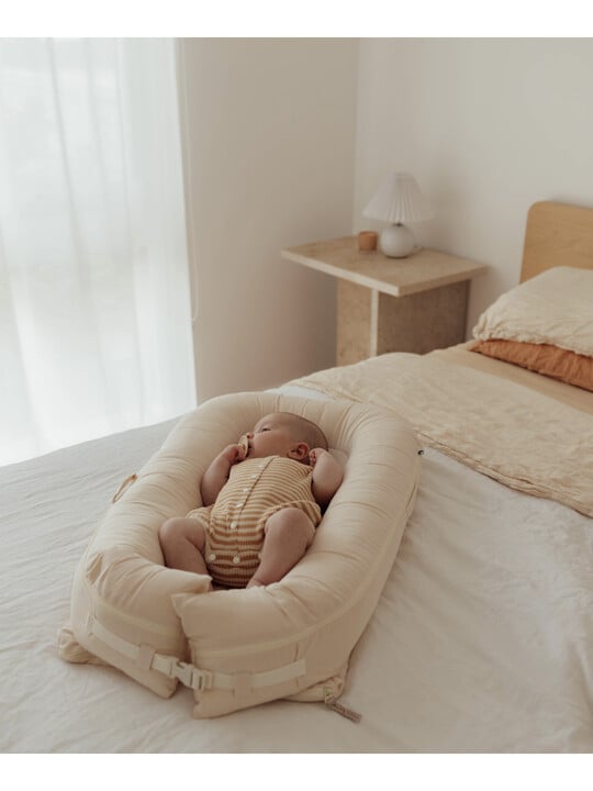 Buy Dockatot Deluxe+ Baby Pod Sand Chambray - Mattresses | Mamas Buy Dockatot Deluxe+ Baby Pod Sand Chambray - Mattresses | Mamas