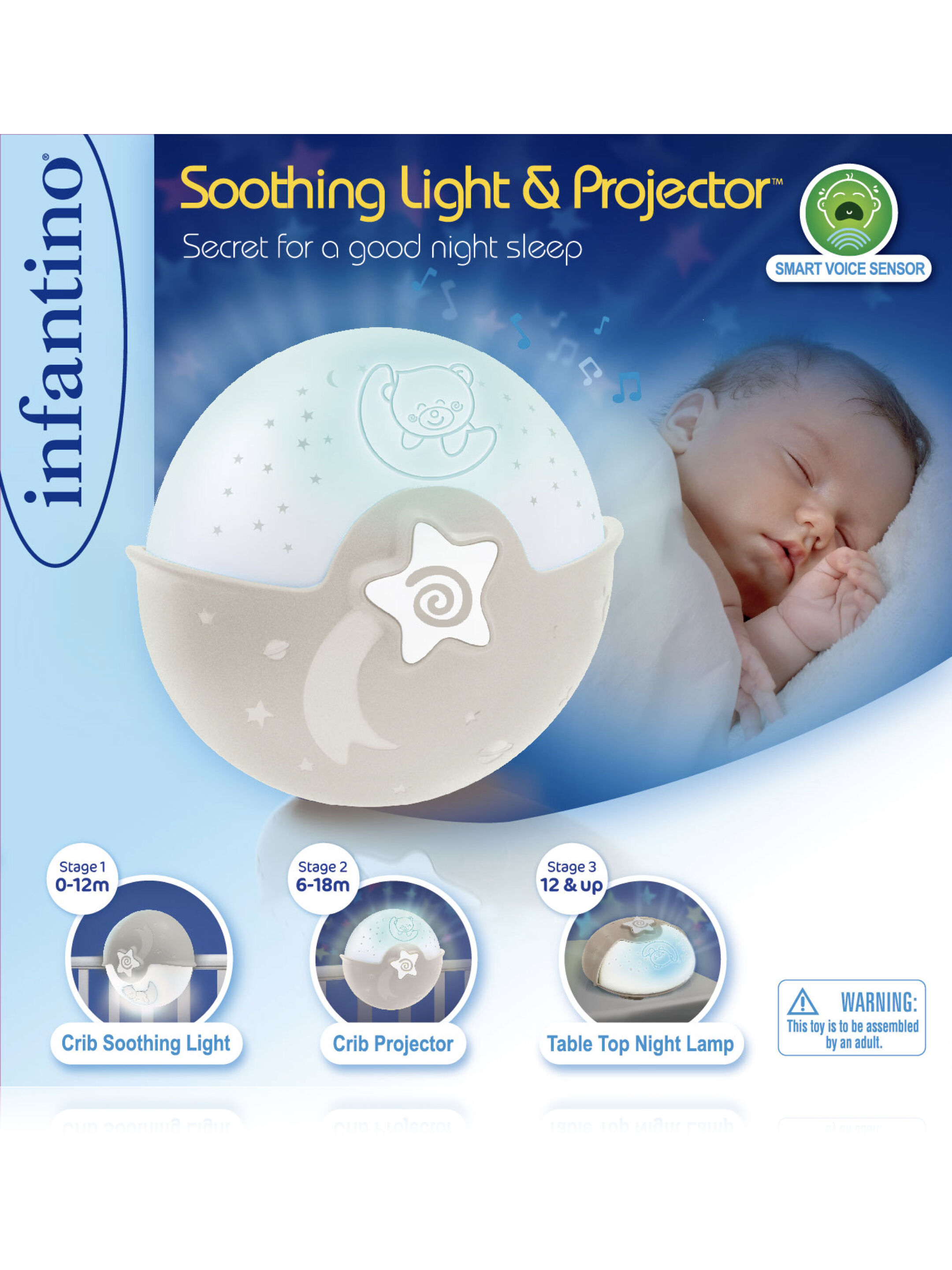 Infantino Wom Soothing Light & Projector - Ecru image number 3
