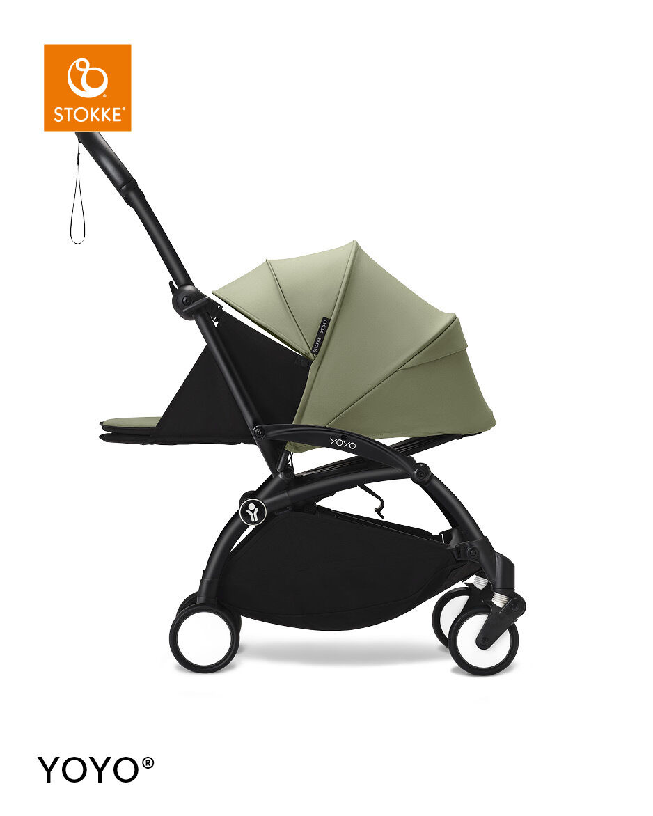 Stokke YOYO3 Black Frame with 0+ Newborn Pack Olive image number 3
