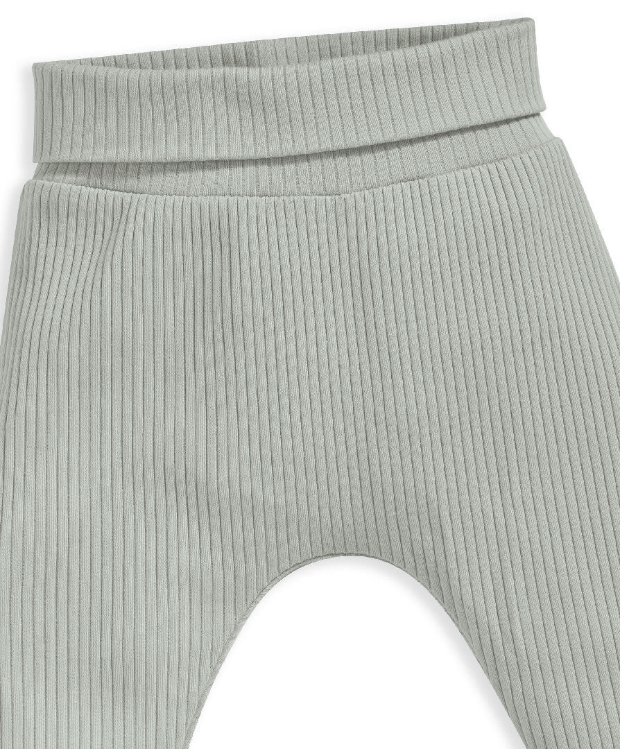 Organic Cotton Green Ribbed Leggings image number 3