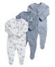 Bear Print Sleepsuits - 3 Pack image number 1