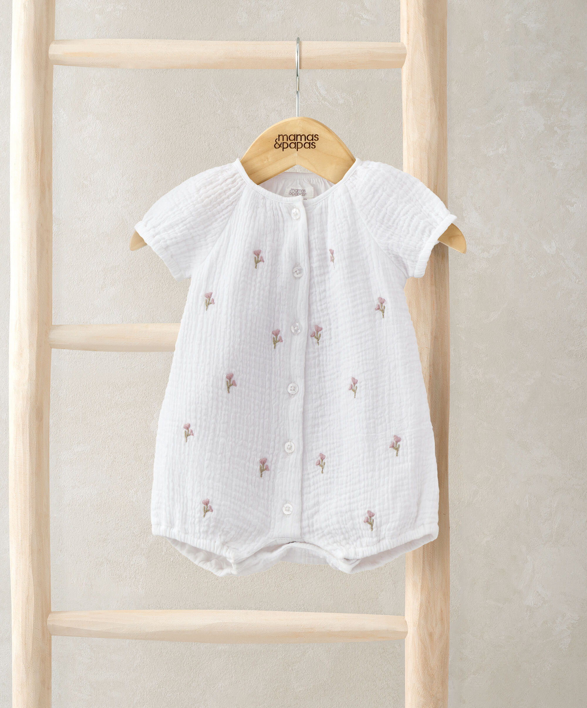 Embroidered Shortie Romper image number 1