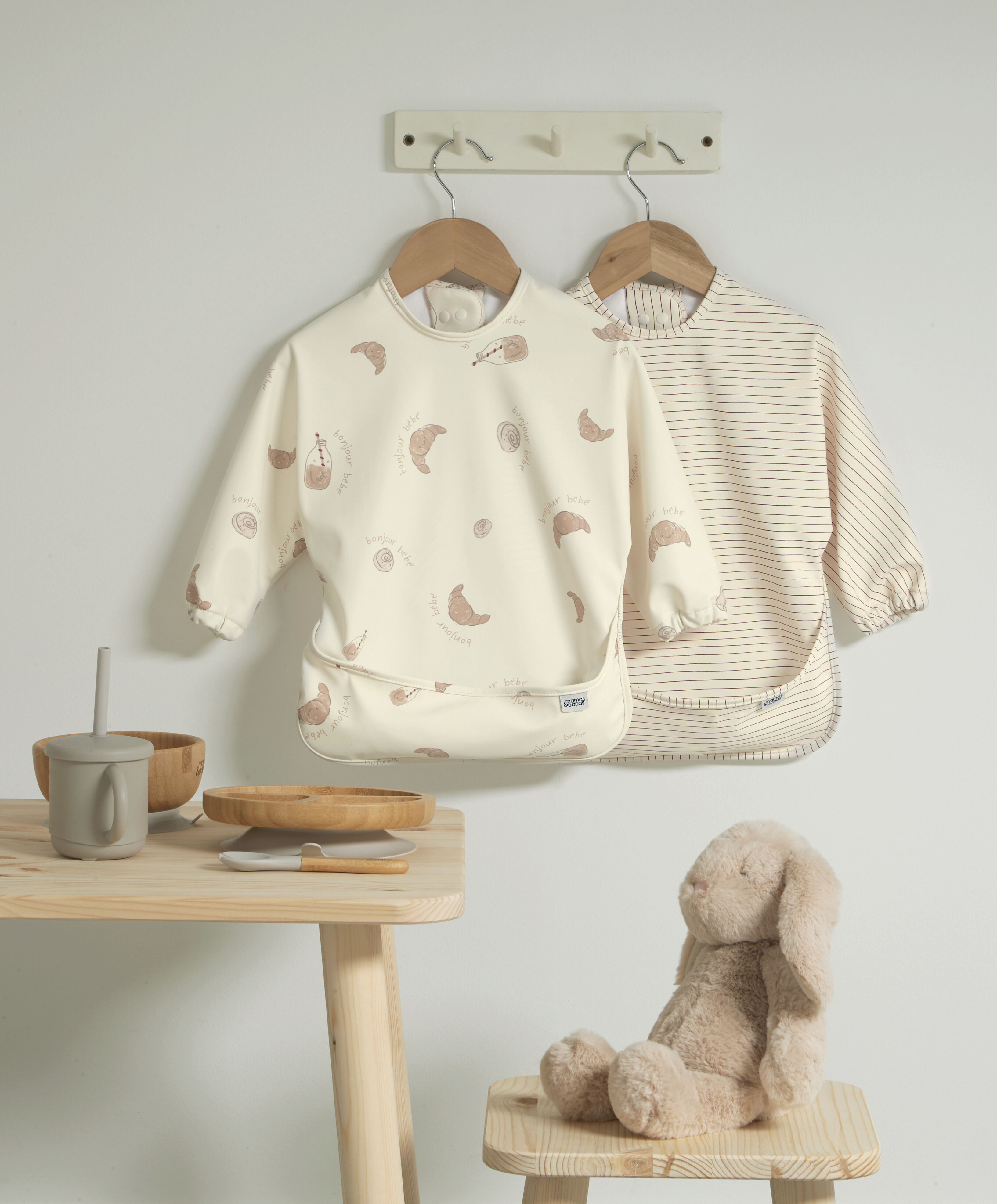 Long Sleeve Bib (Pack of 2) - Bonjour Bebe