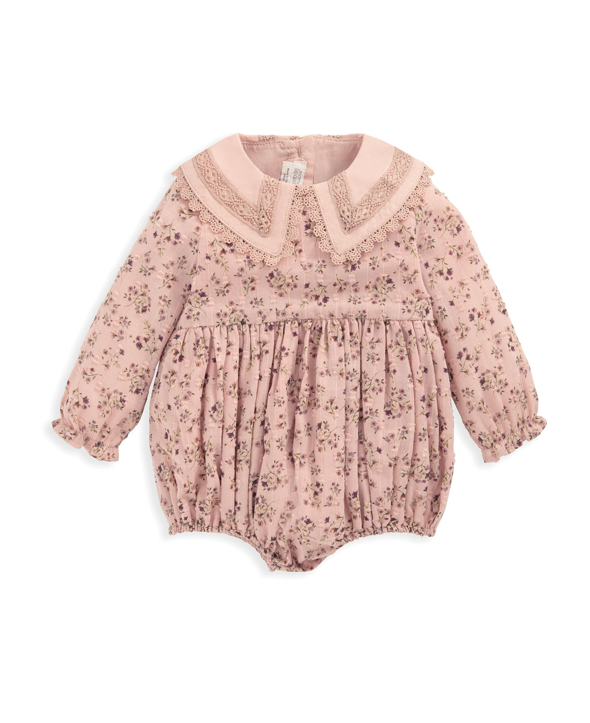 2pc Floral Romper & Tights Set image number 2