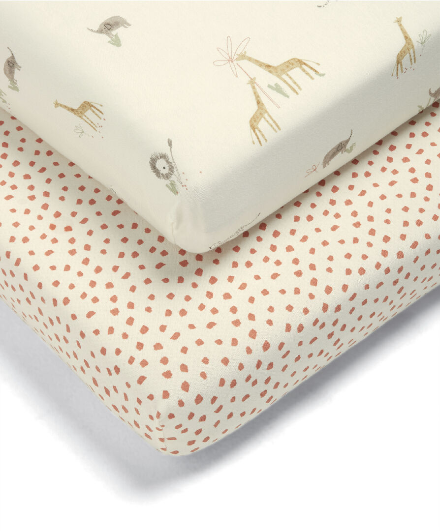 Buy Jungle Cotbed Fitted Sheets 2 Pack Bedding Blankets