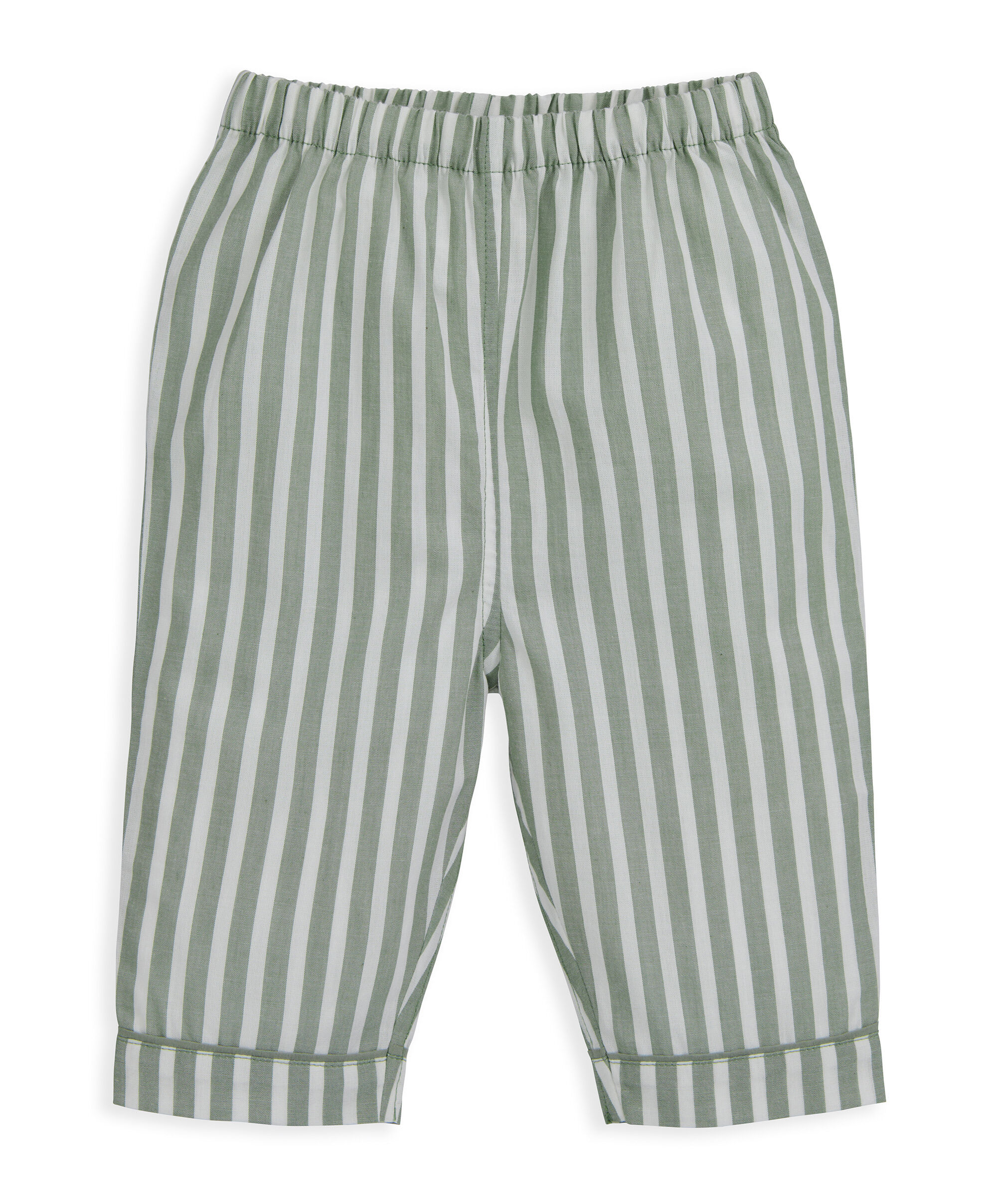 Woven Green Stripe Pyjamas image number 4
