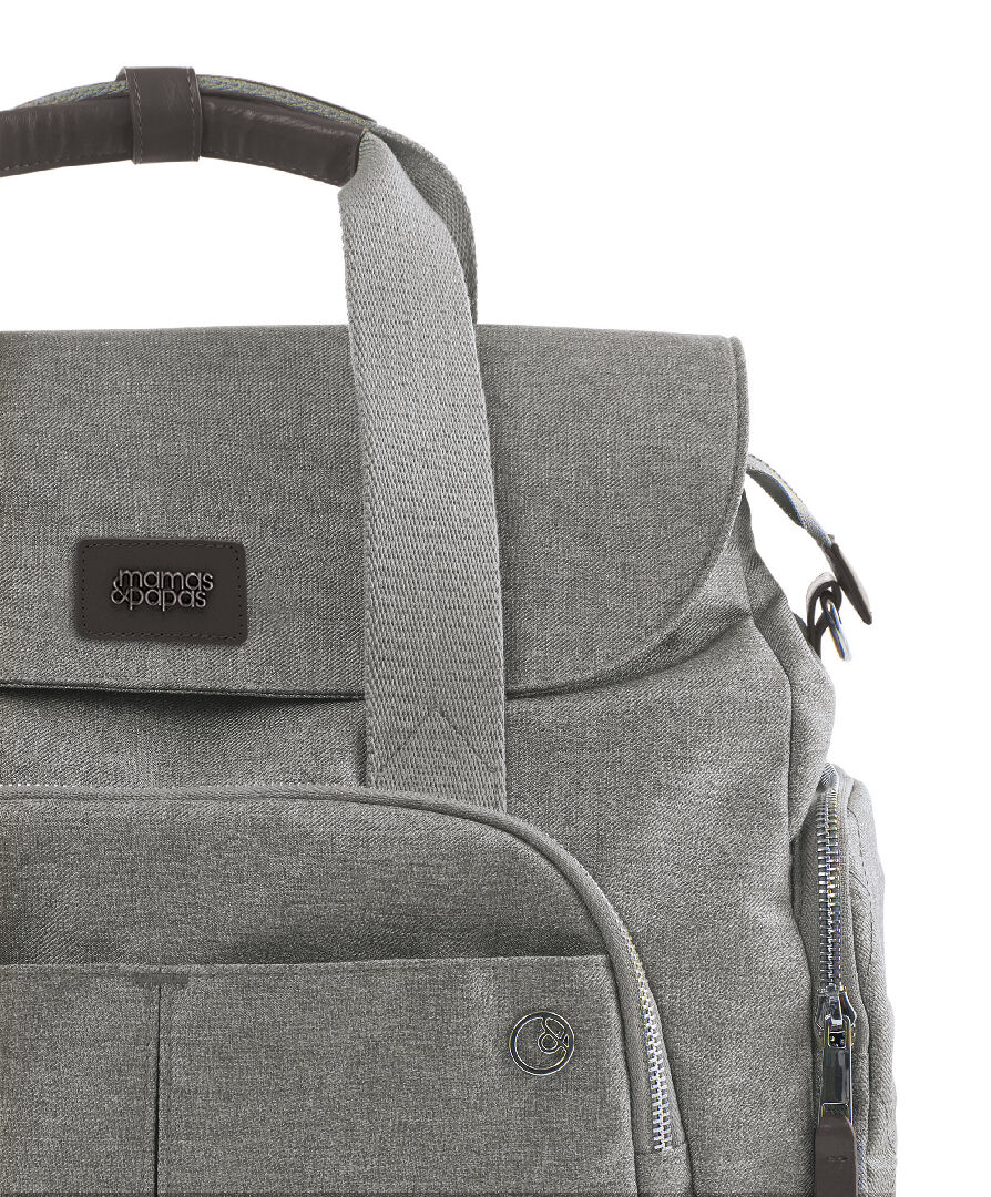 Mamas and papas grey herringbone changing bag clearance