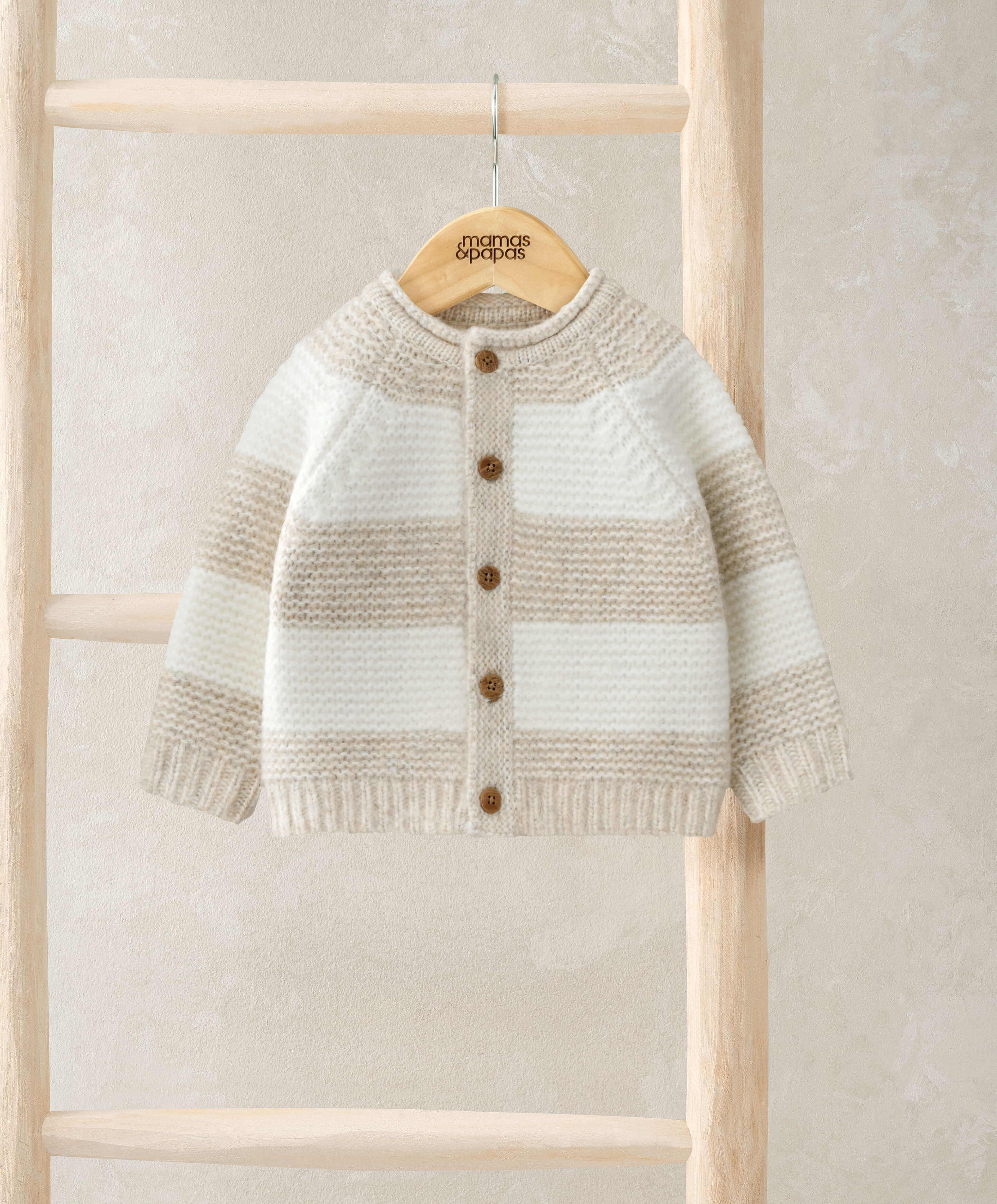 Stripe Cardigan - Cream image number 1