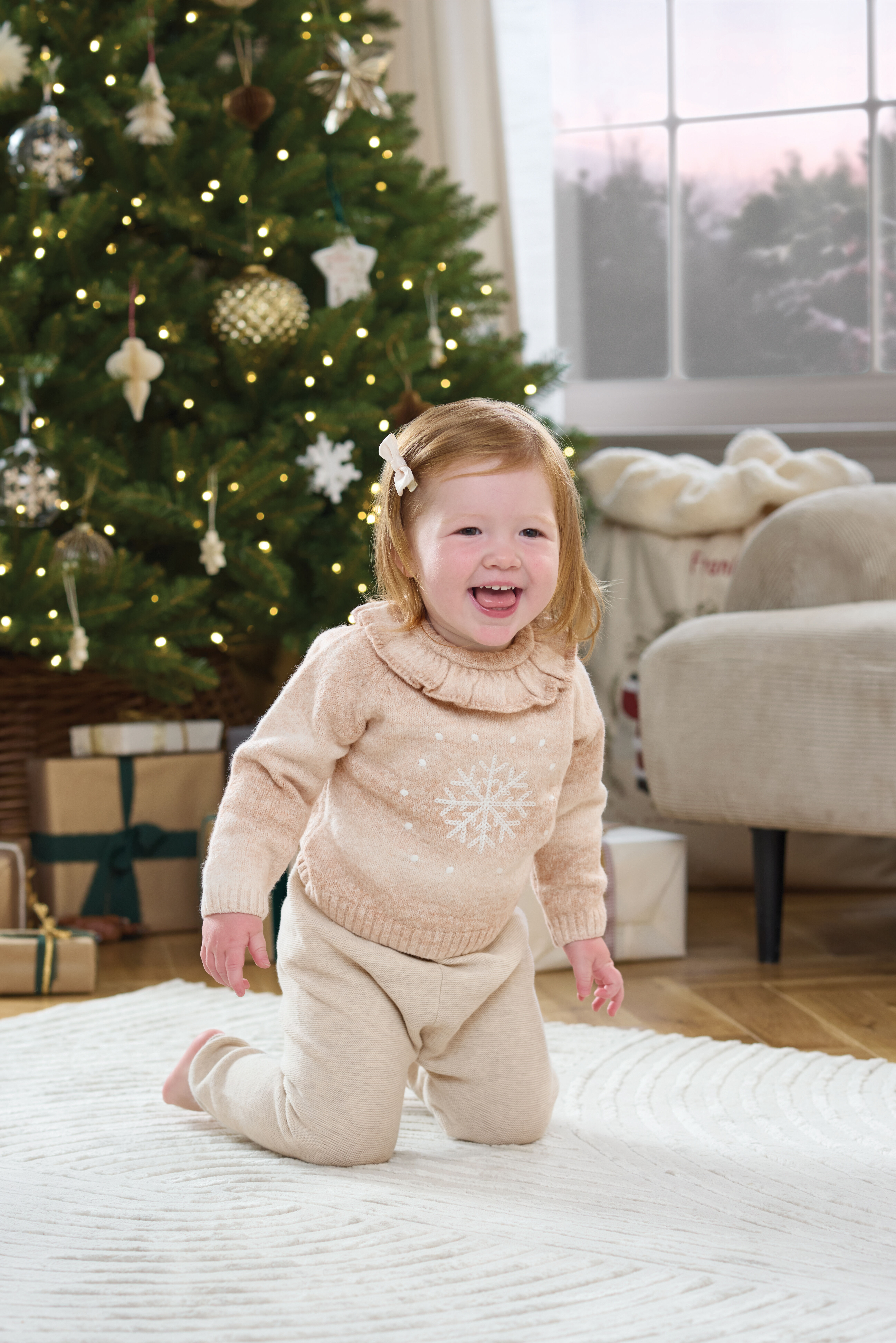 Snowflake Christmas Jumper image number 7