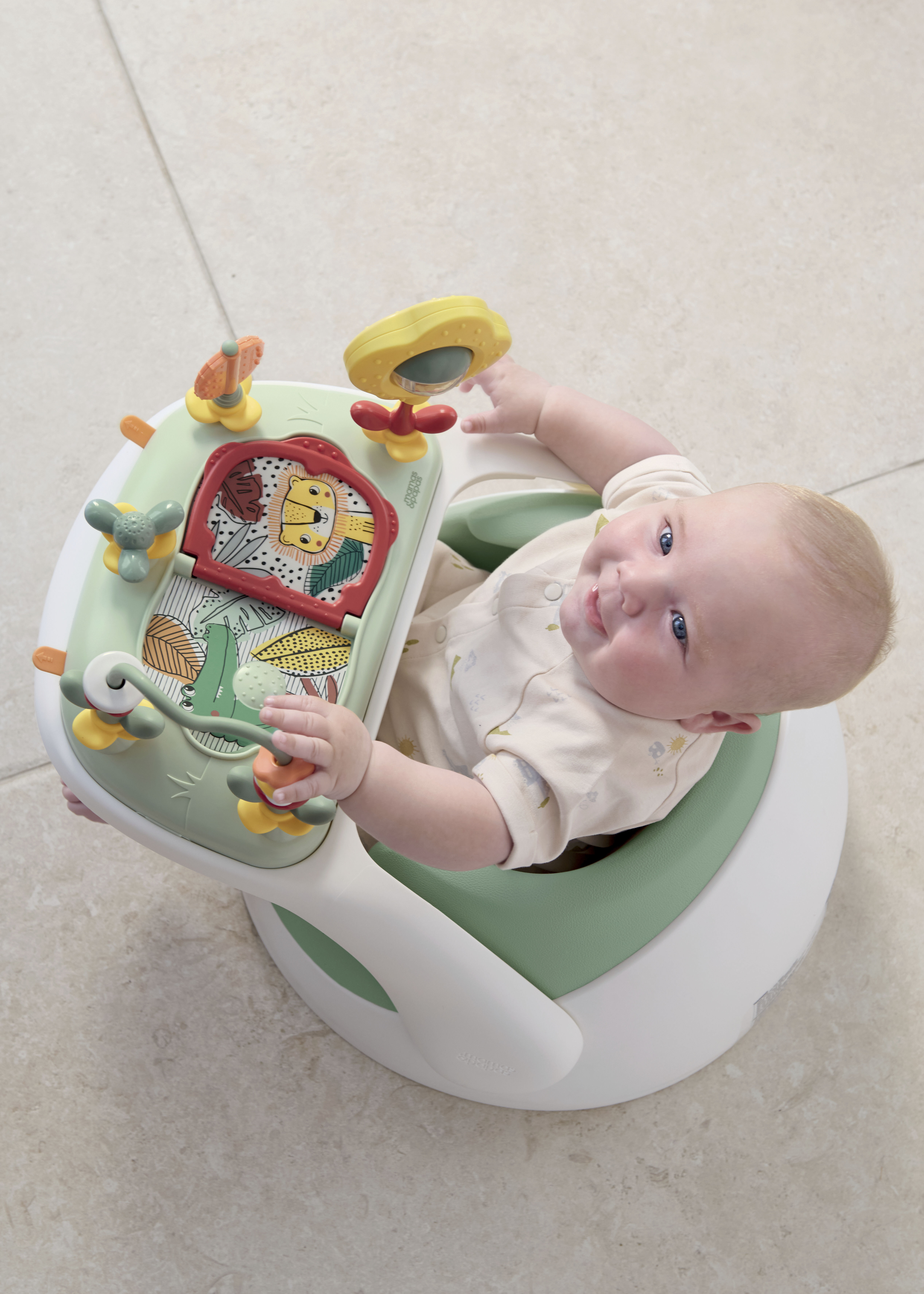 Baby Snug Floor Seat with Activity Tray - Eucalyptus image number 3