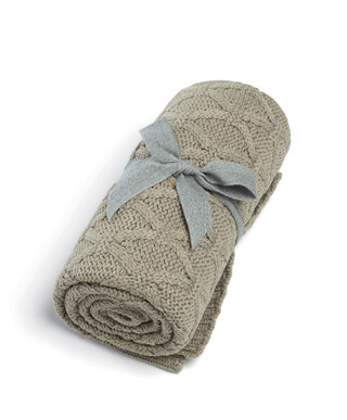 Welcome to the World Seedling Knitted Blanket - Diamond