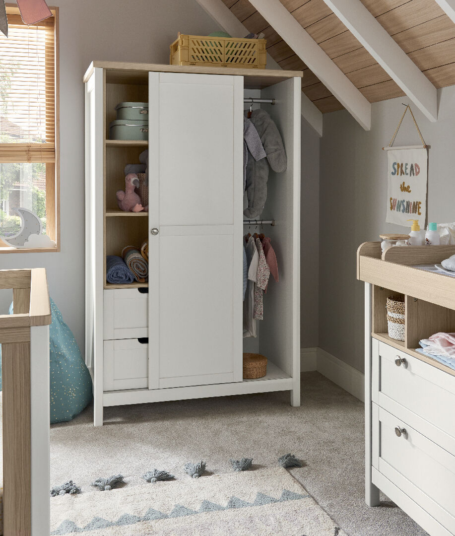 Harwell Wardrobe White/Oak image number 4