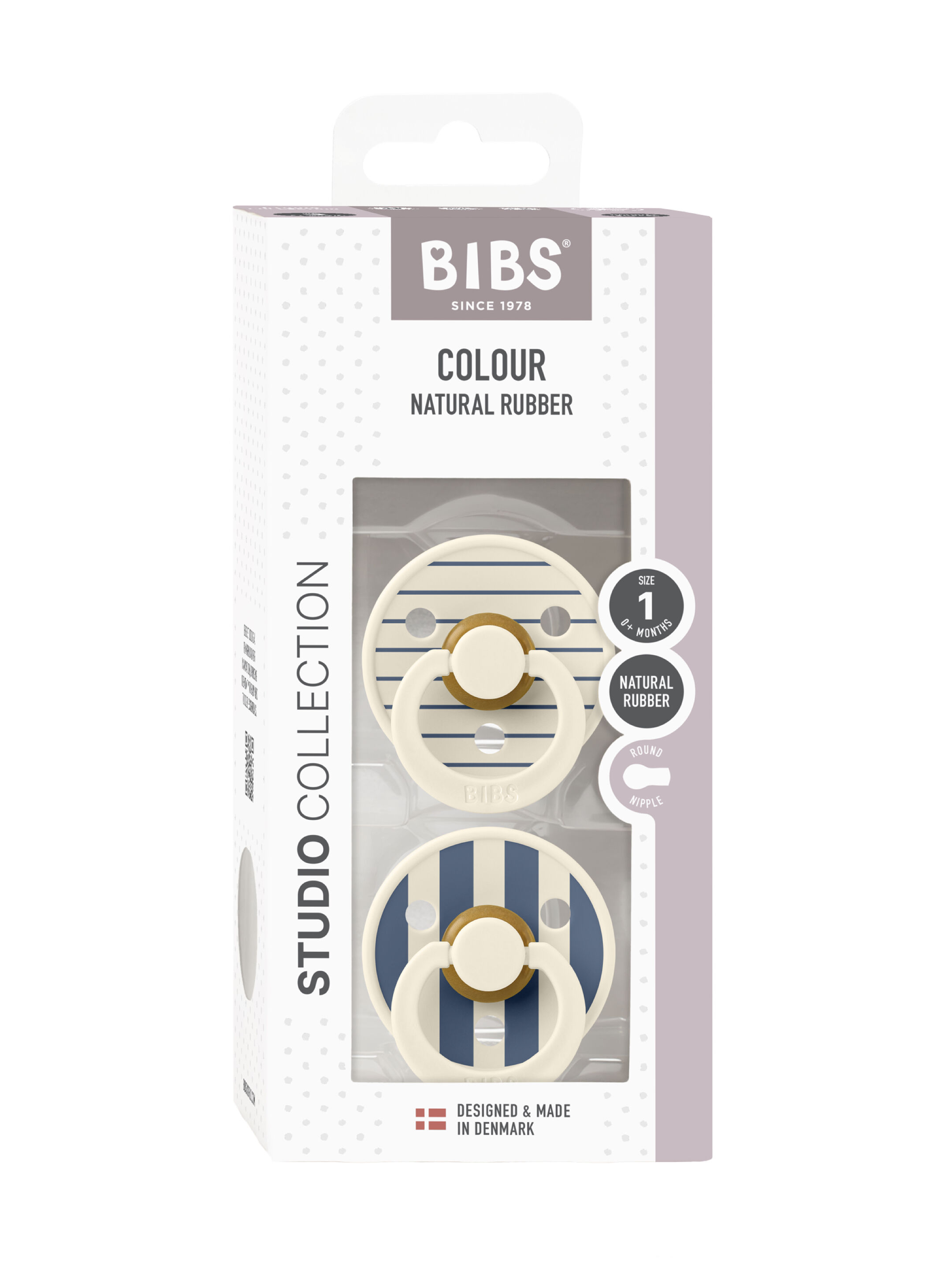 Bibs 2 Pack Colour Pin Latex S1 - Ivory Steel Blue Mix (0+ months) image number 3