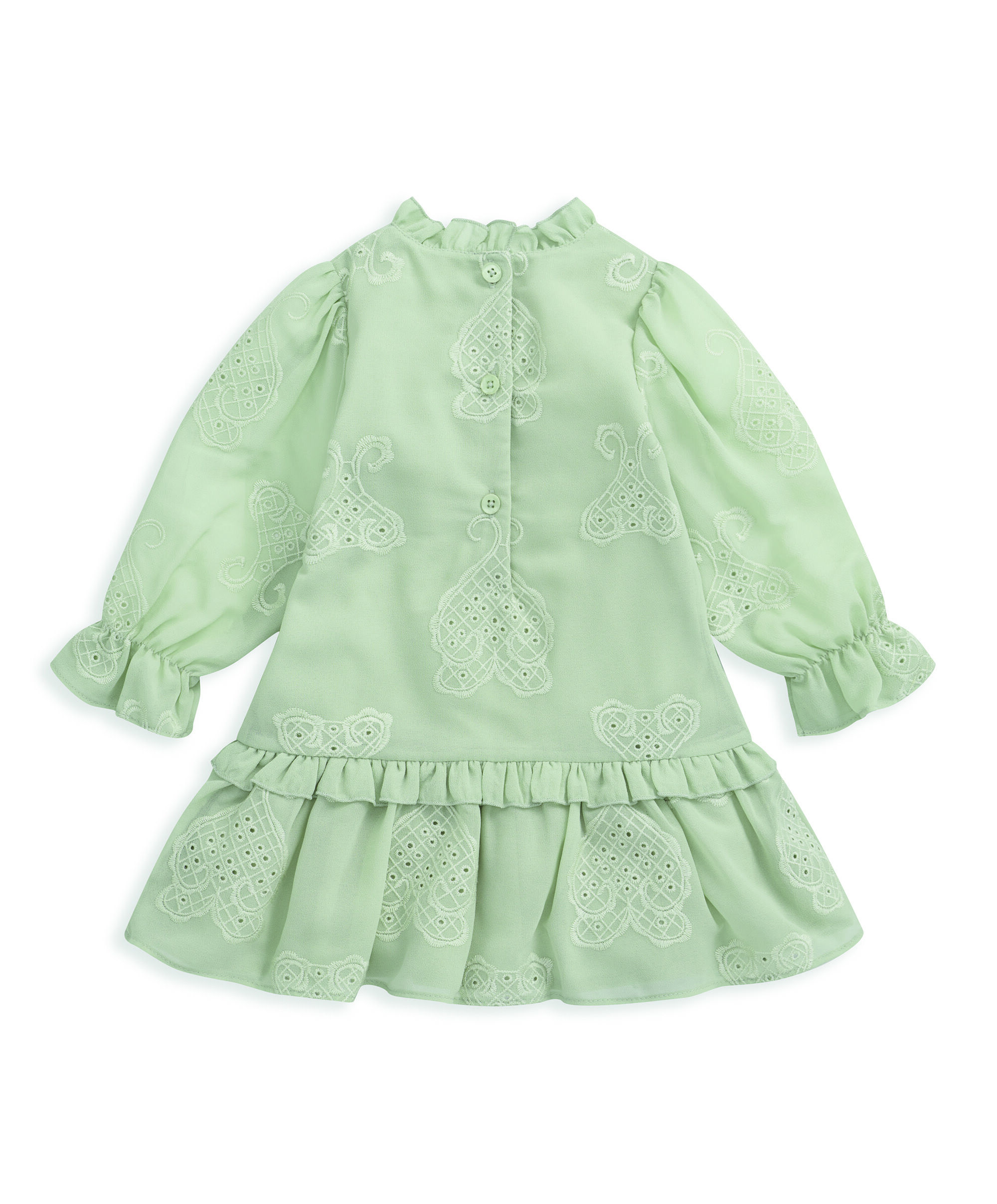 Dropped Waist Embroidered Dress image number 3