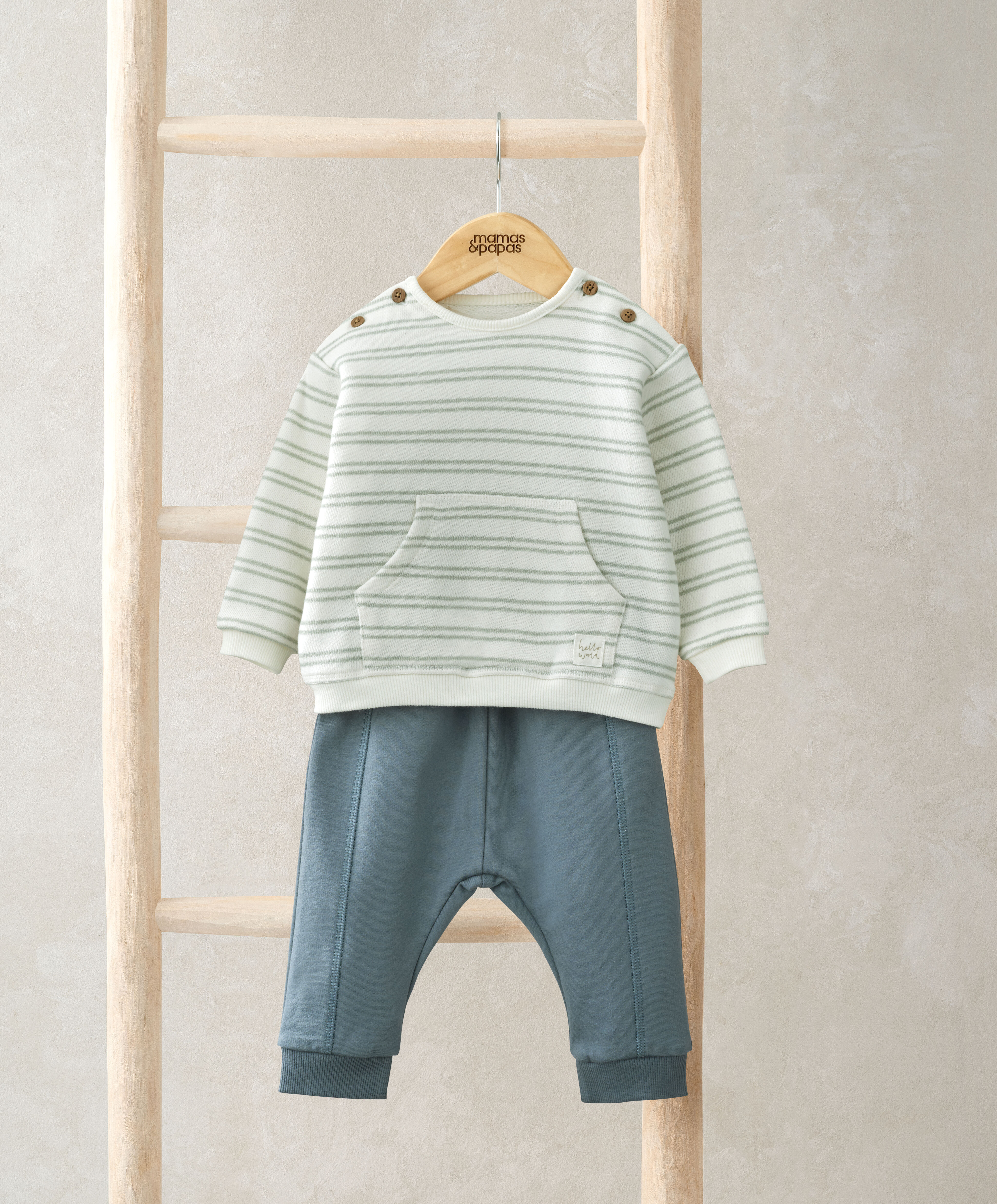 2 Piece Stripe Top & Legging Set