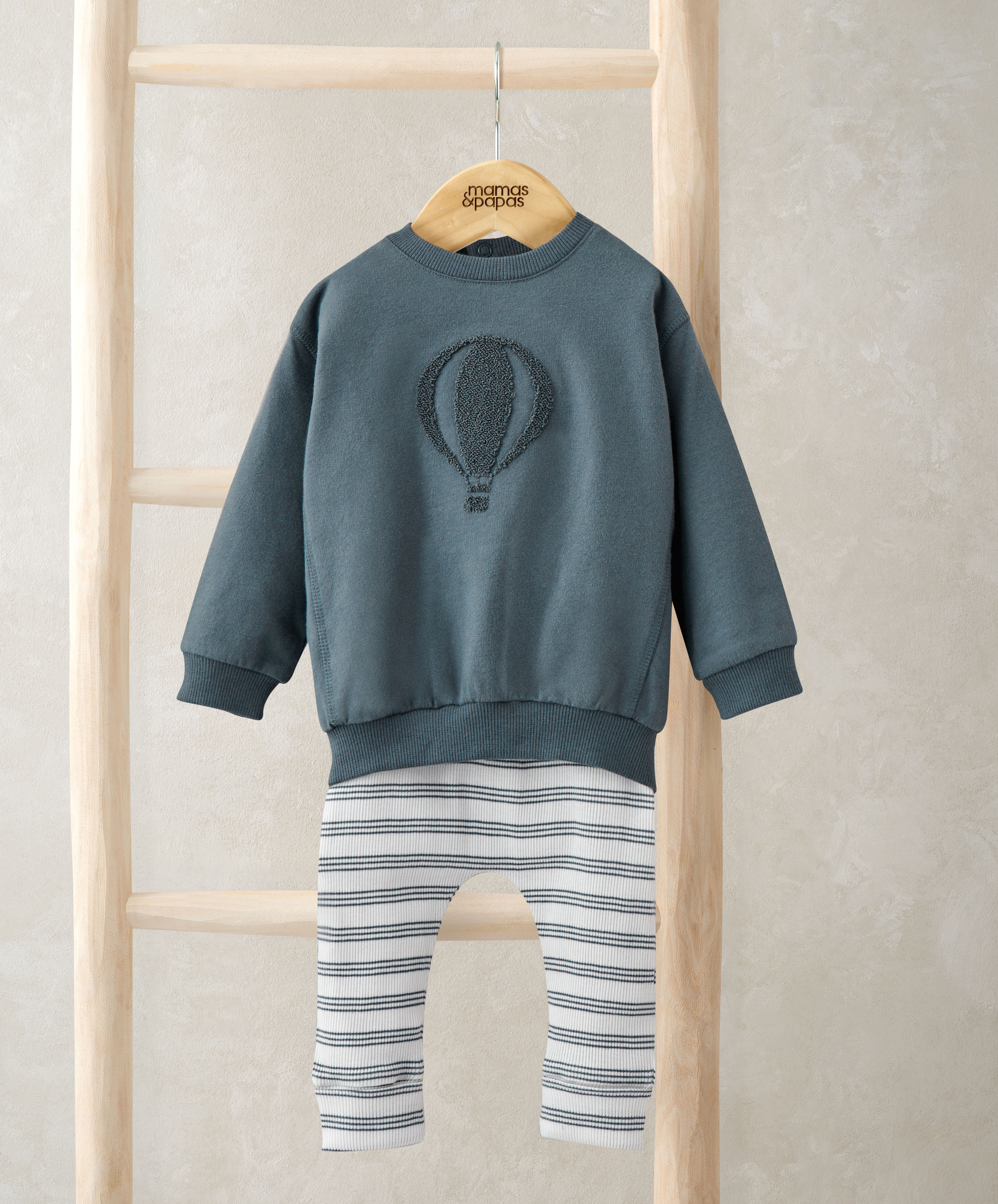 2 Piece Stripe Top  & Legging Set image number 1