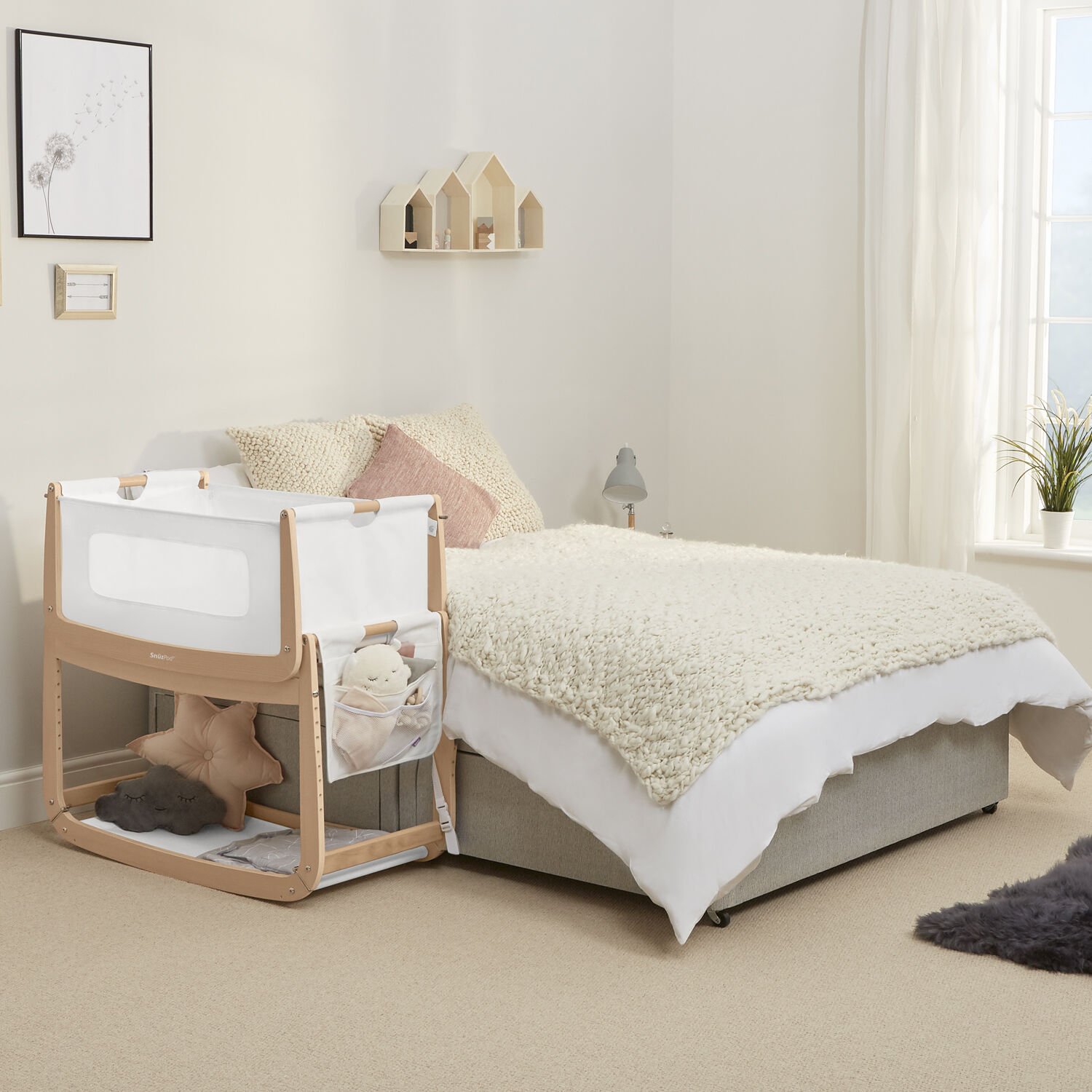 Buy SnuzPod Bedside Crib Natural Baby Beds Cots Mamas