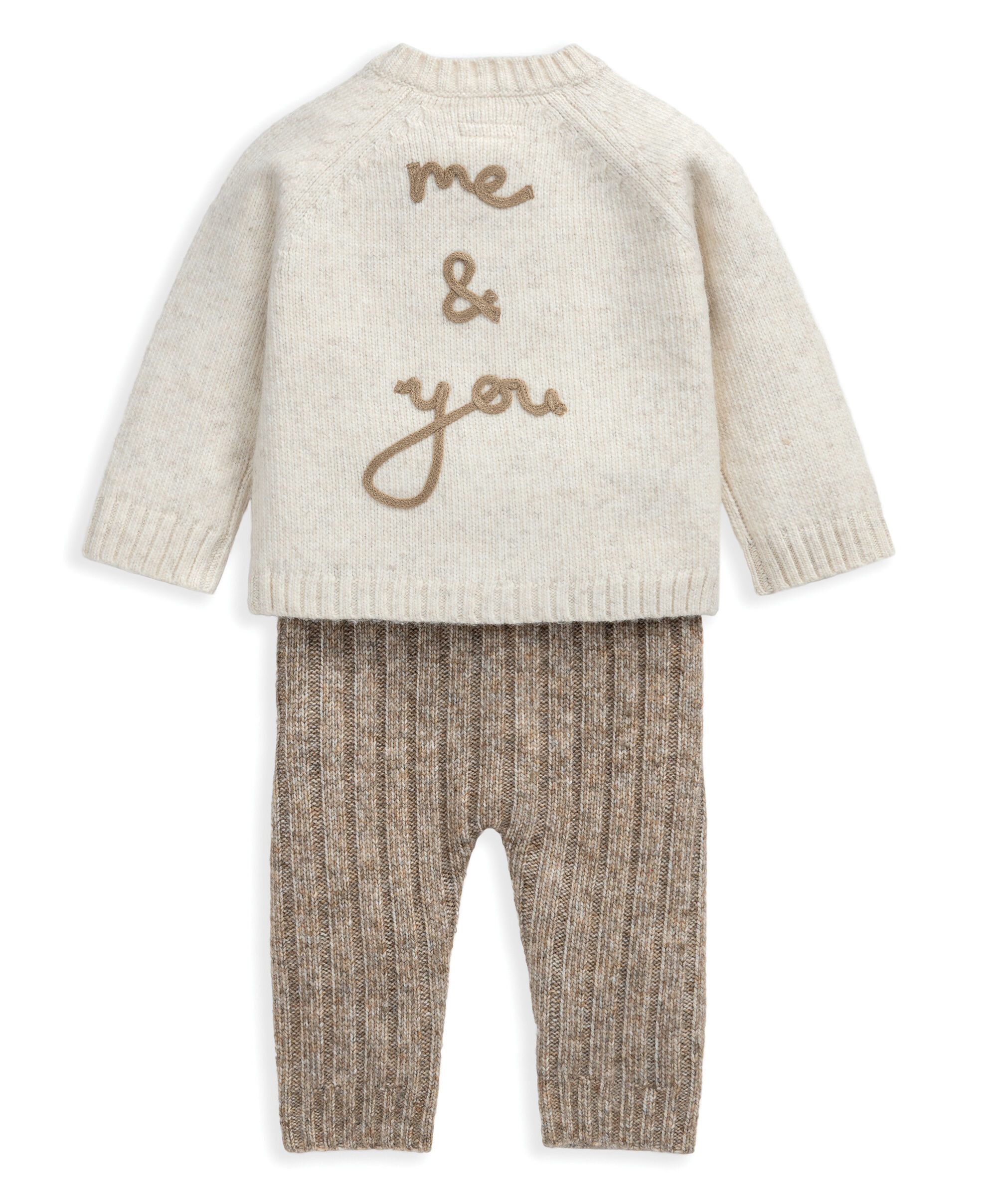 Me & You Bear Cardigan & Leggings Outfit Set image number 3