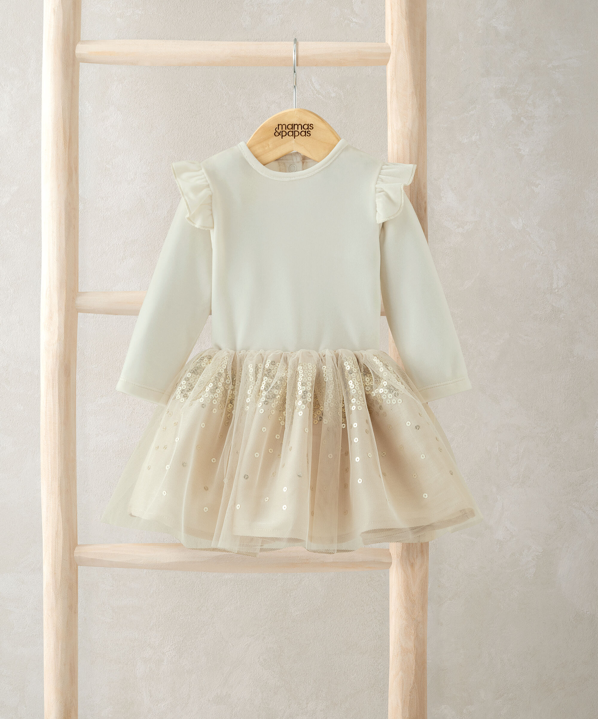 Velour Bodysuit & Sparkly Gold Tutu