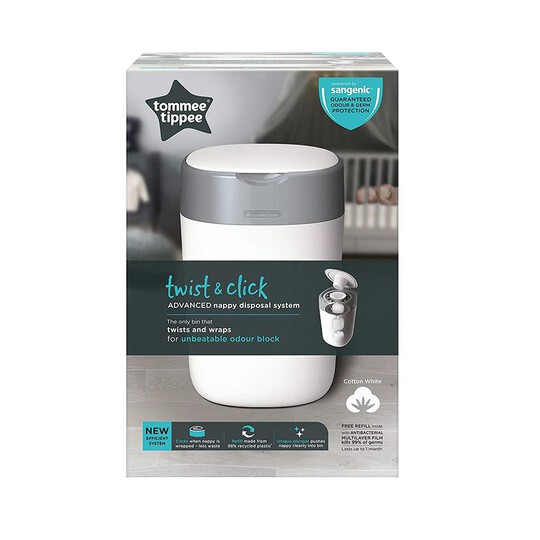 Tommee Tippee Twist & Click Nappy Disposable System - White image number 6