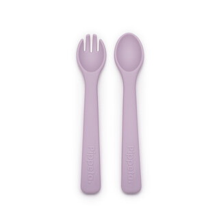 Pippeta Silicone Spoon & Fork - Lilac