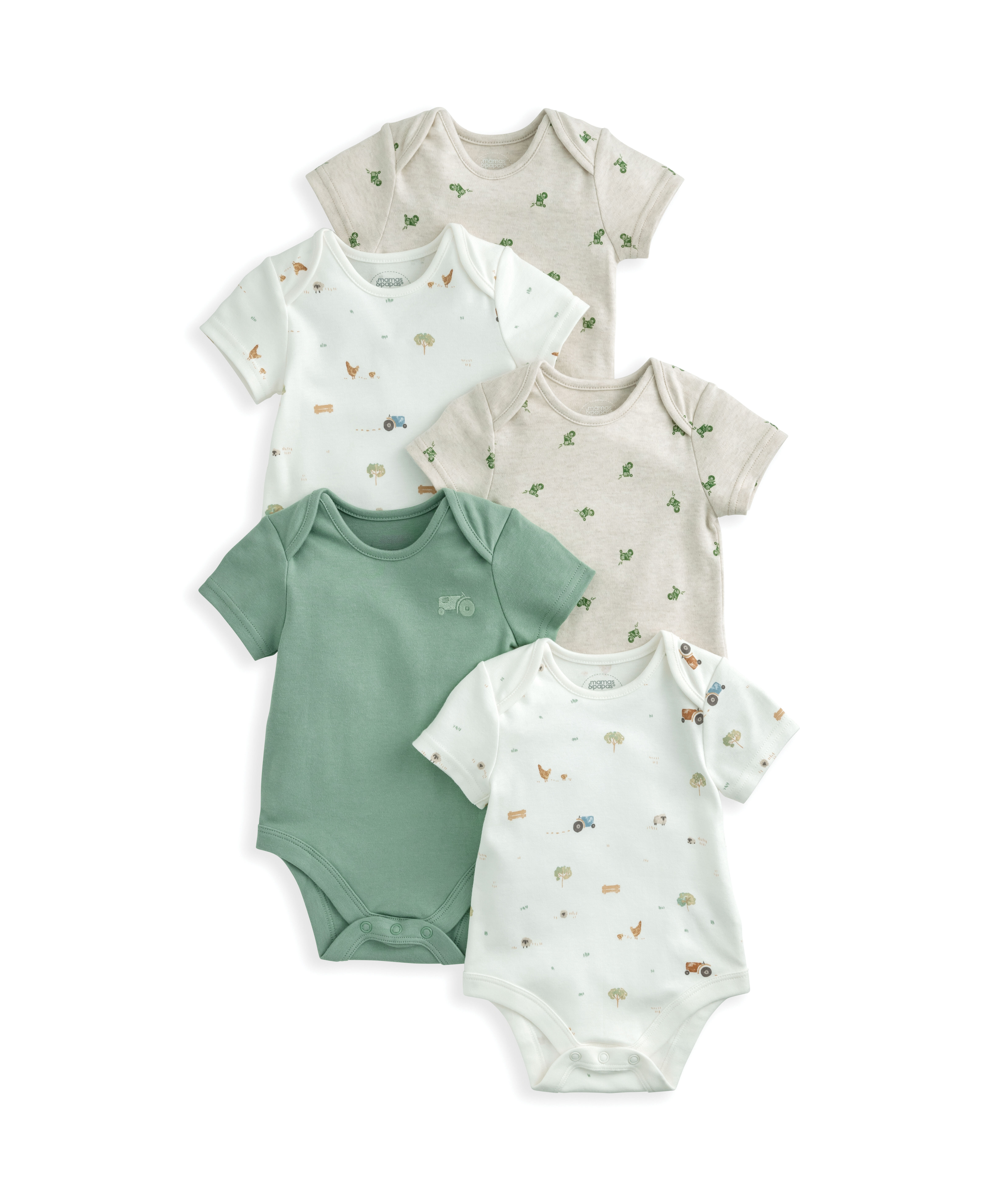 5 Pack Farm Short Sleeve Bodysuits image number 2
