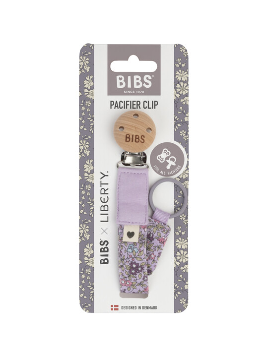 BIBS x Liberty Pacifier Clip Camomile Lawn Violet Sky image number 2