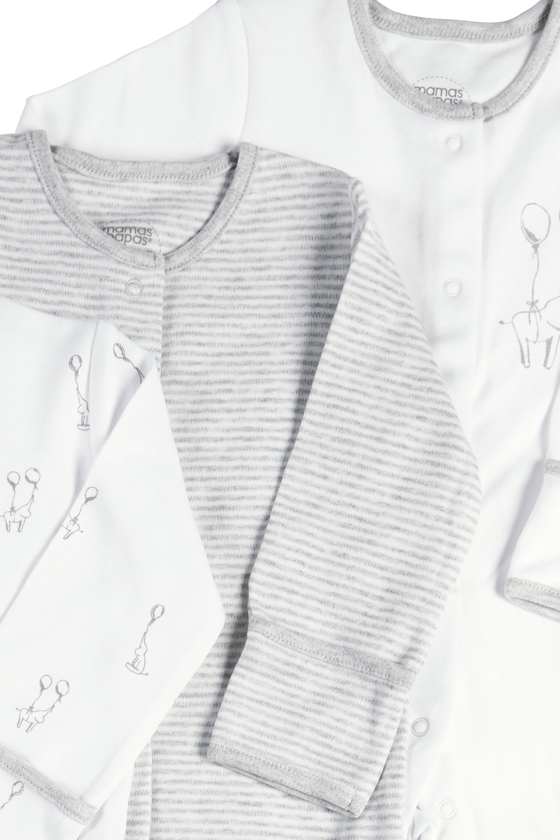 Elephant Sleepsuits 3 Pack image number 2