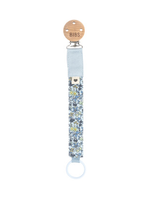 BIBS x Liberty Pacifier Clip Camomile Lawn Baby Blue
