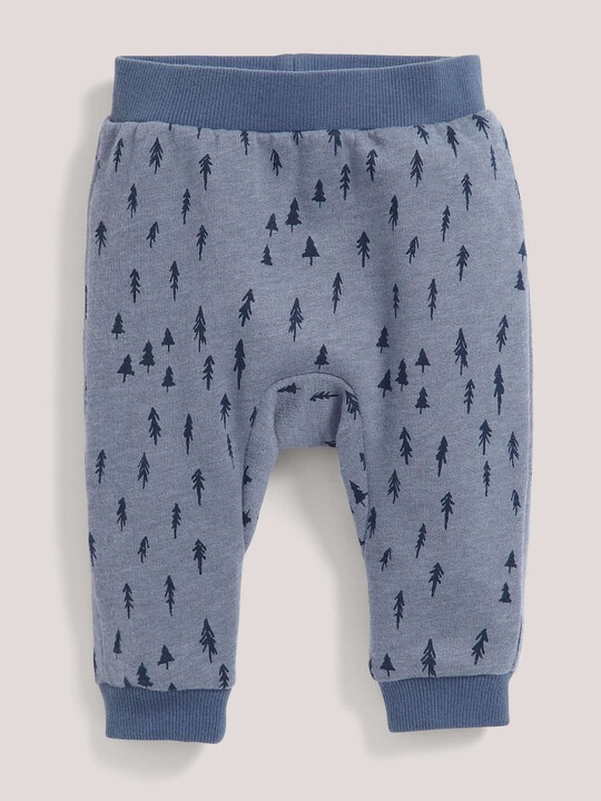 Blue Printed Joggers image number 1