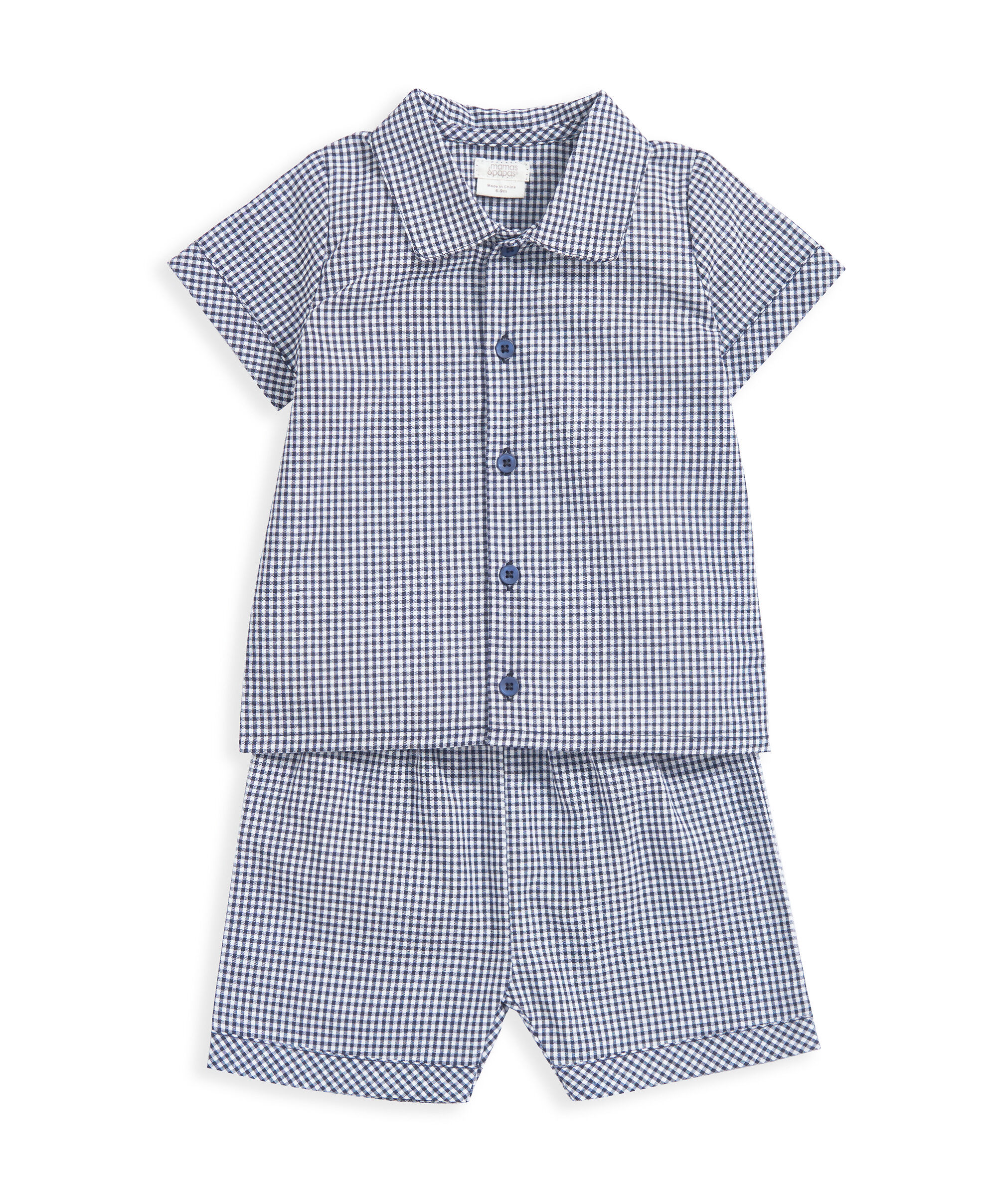 2 Piece Pyjama Set - Blue Gingham  image number 2