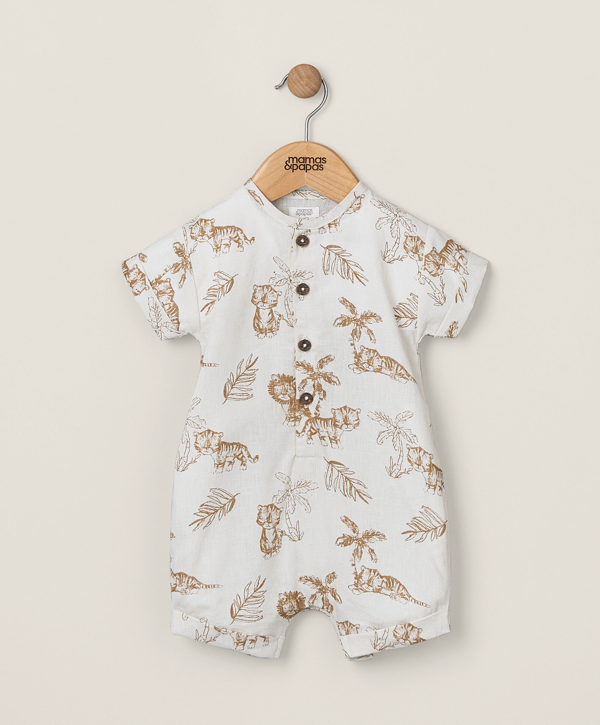 Jungle Linen Romper image number 1