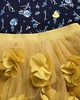 Flower Applique Tutu & Floral Top Set Mustard/Navy- 3-6 months image number 1