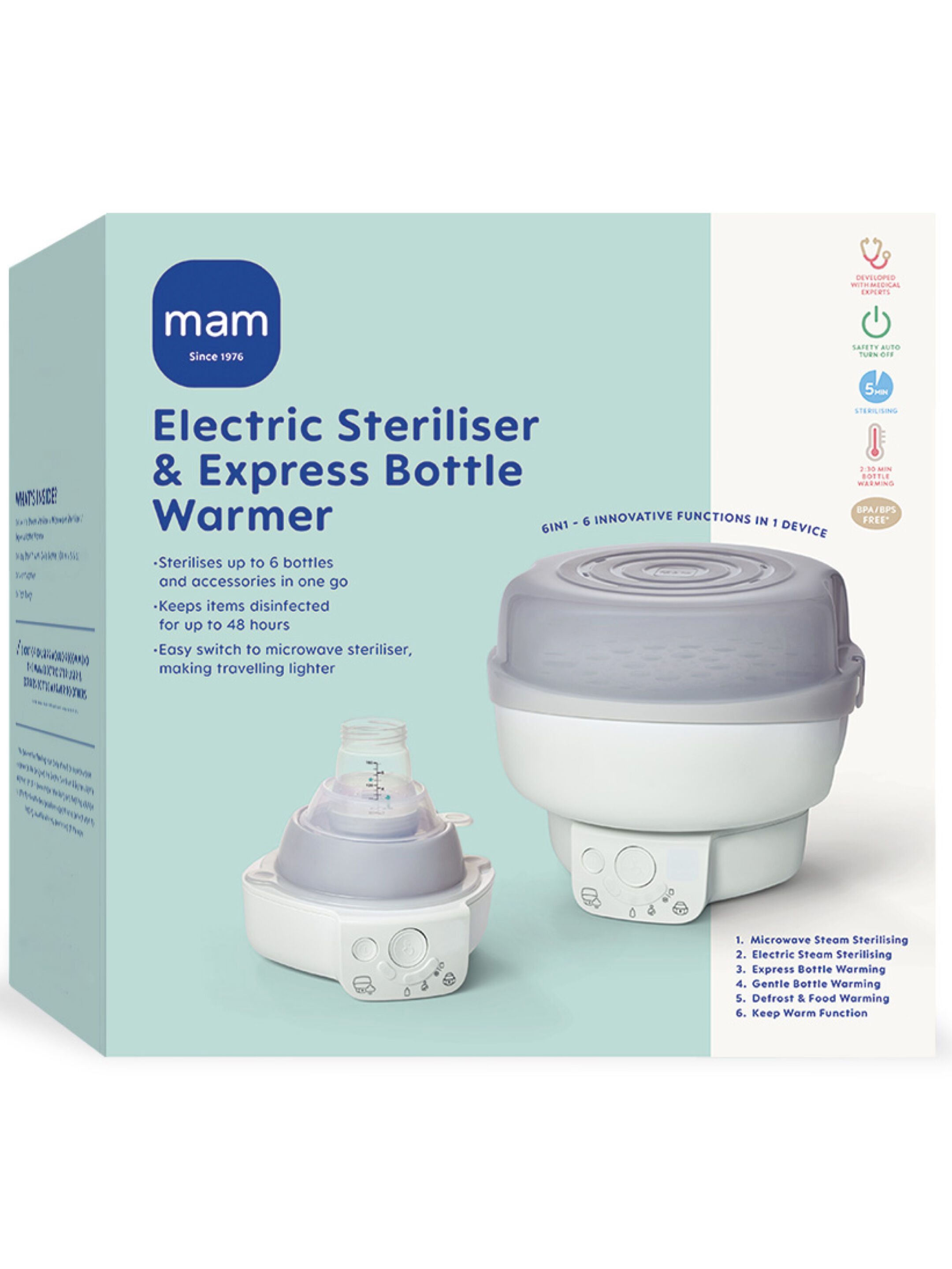 Mam Baby Microwave Steam Sterilizer  Microwave Steam Steriliser - 0 M+ |  White - Pack of 1 image number 5