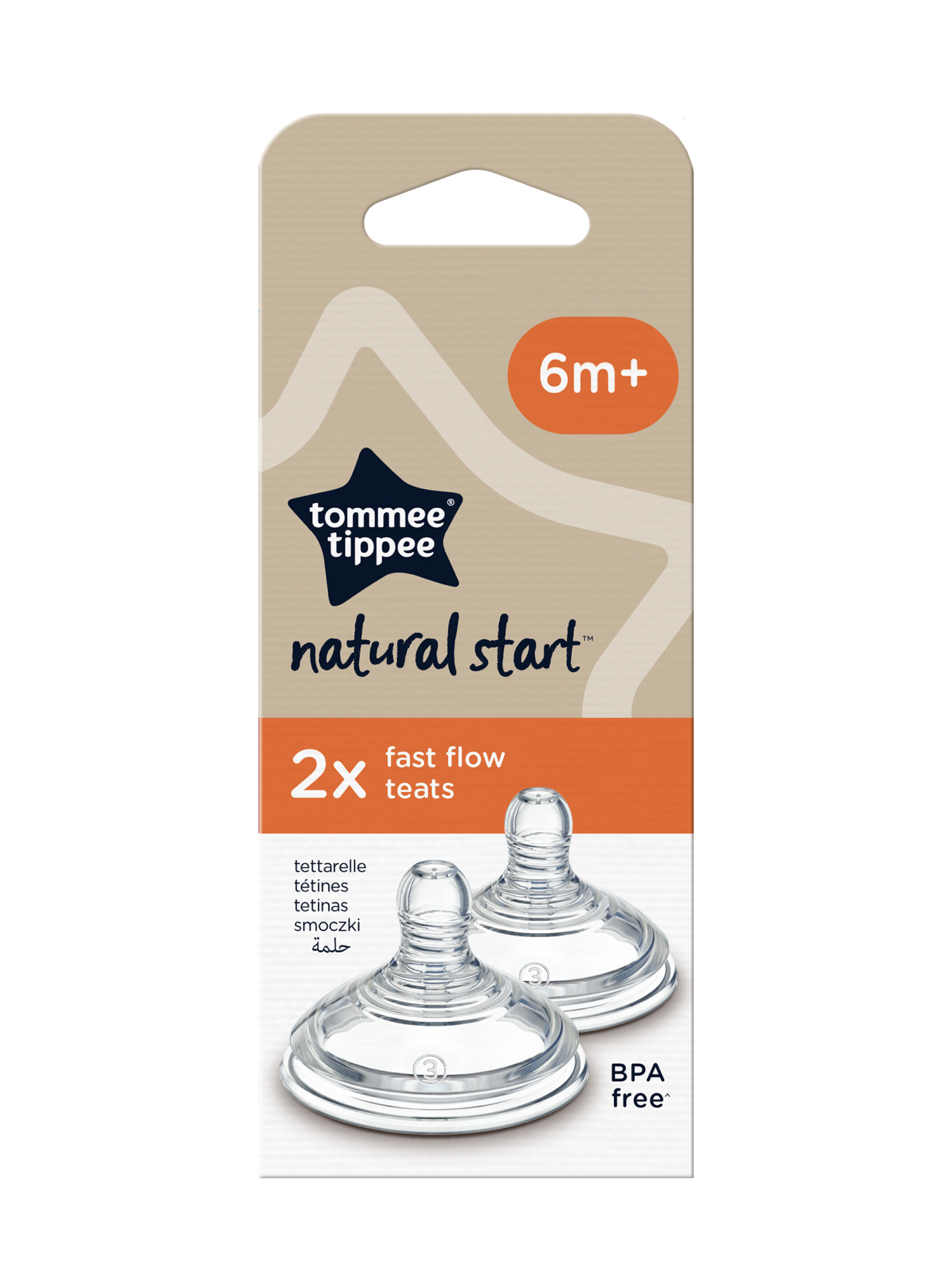 Tommee Tippee Natural Start Fast Flow Teat (Pack of 2) image number 1