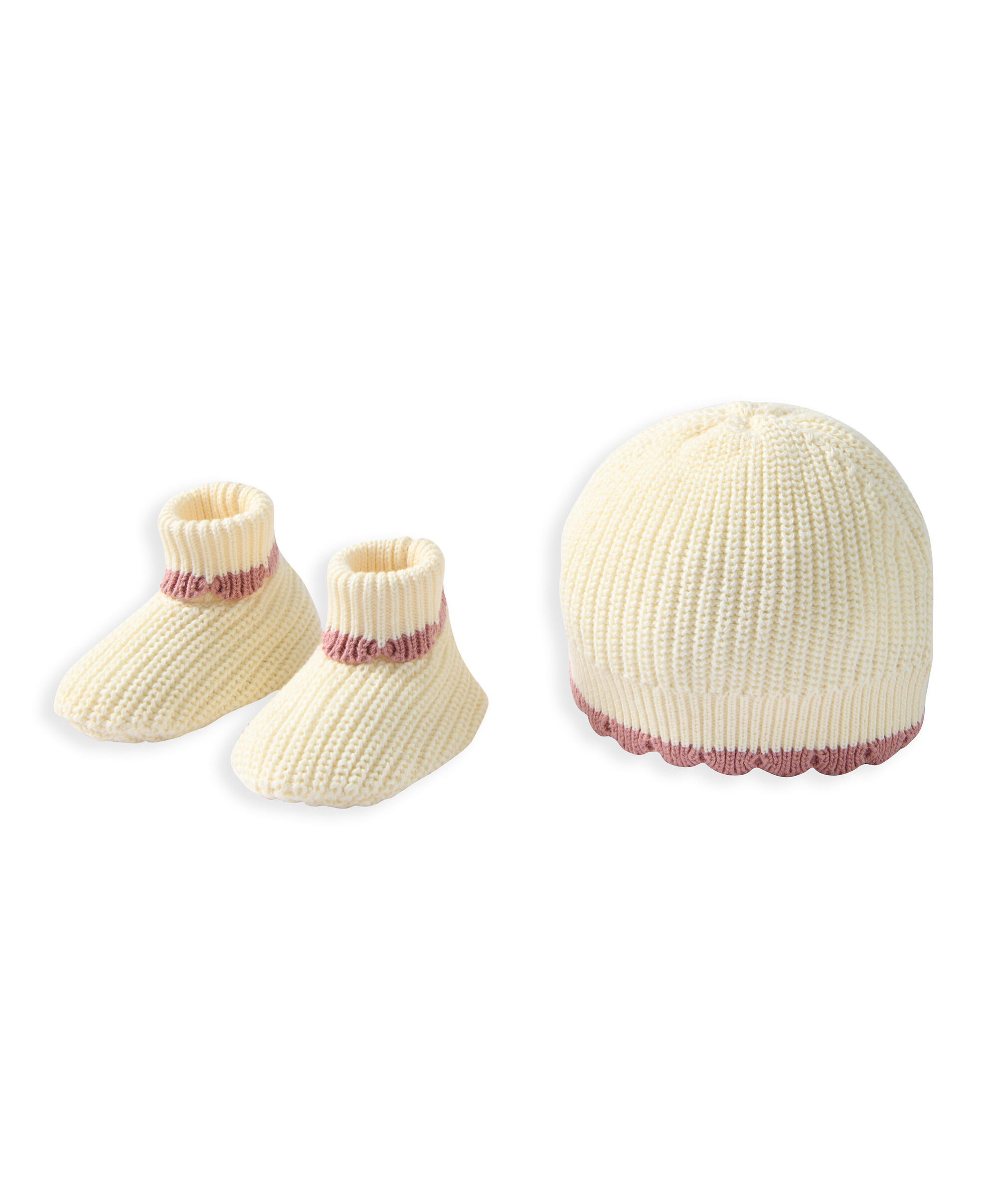 Pink Knitted Hat & Booties image number 2
