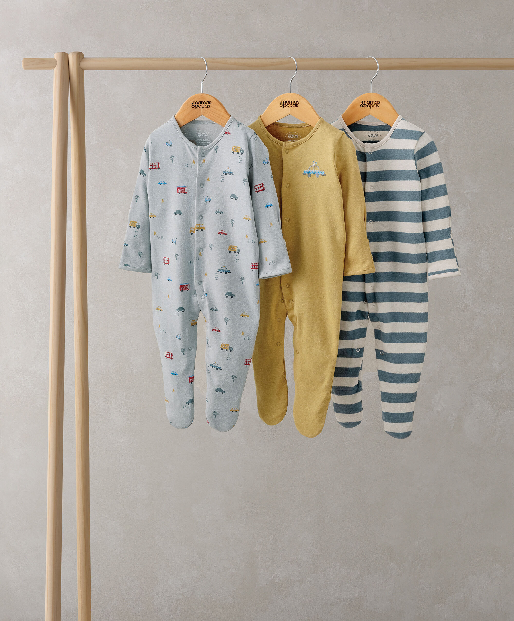 Transport Sleepsuits (Pack of 3) image number 1