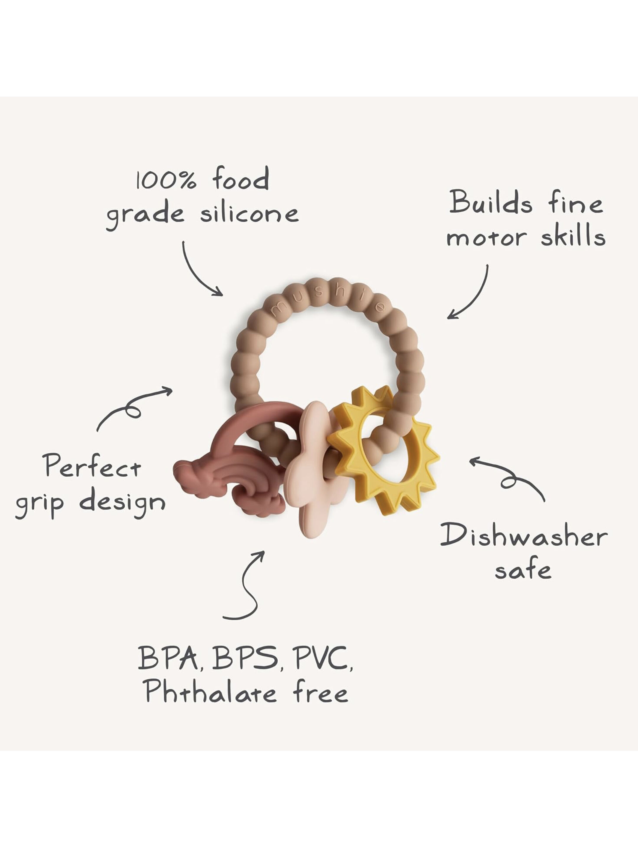 Mushie Nature Teething Ring &nbsp; image number 9