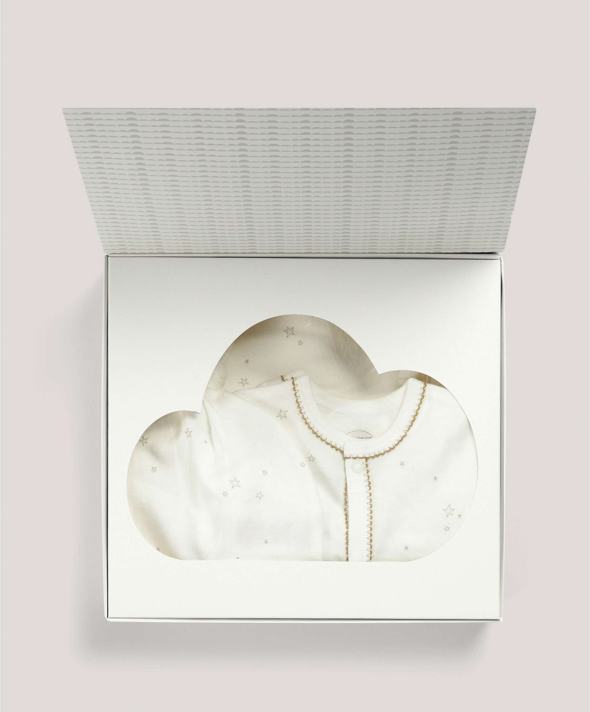 Printed All-In-One, Hat & Blanket Gift Box Sand- 0-3 image number 2