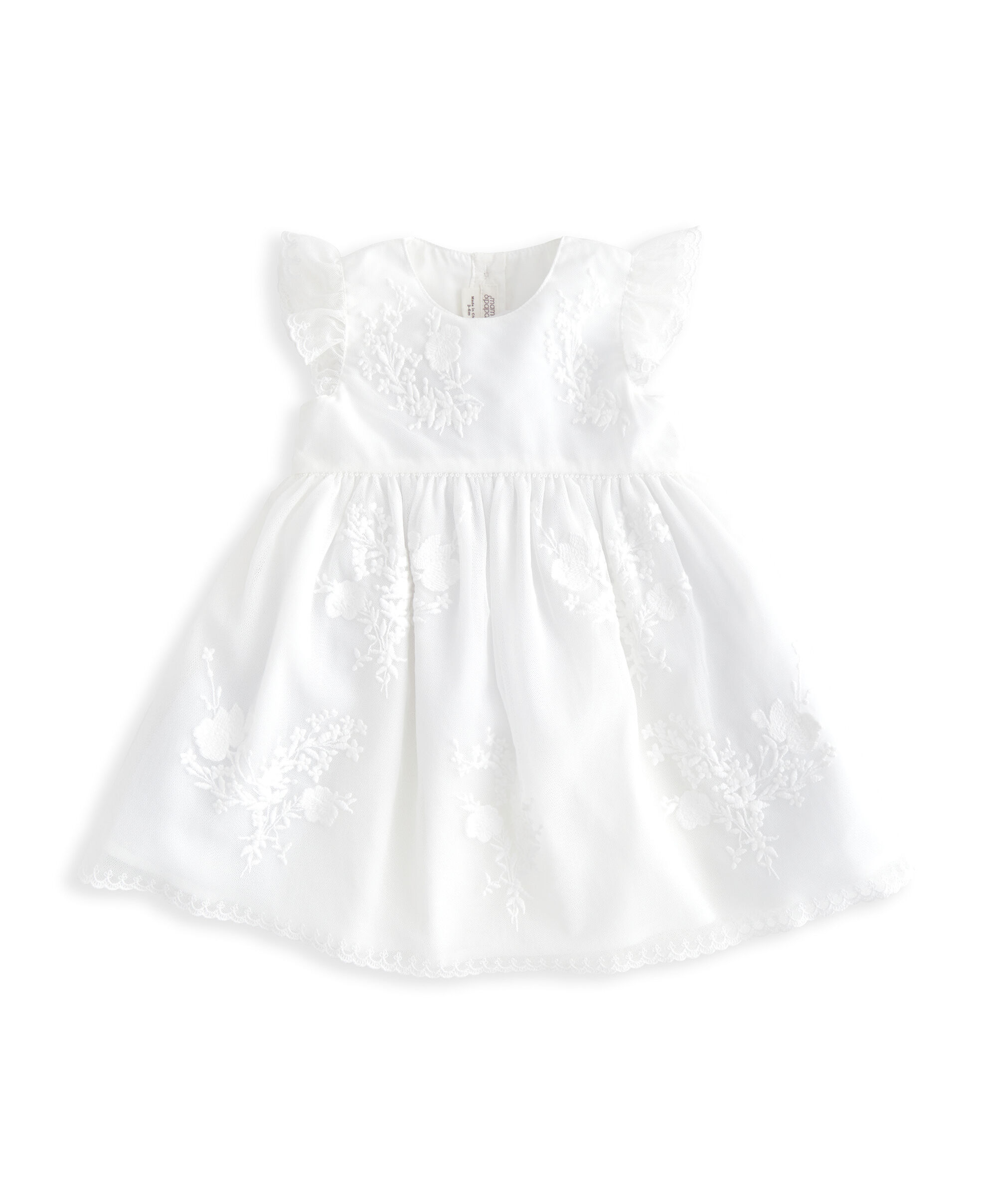 White Embroidered Lace Dress image number 2