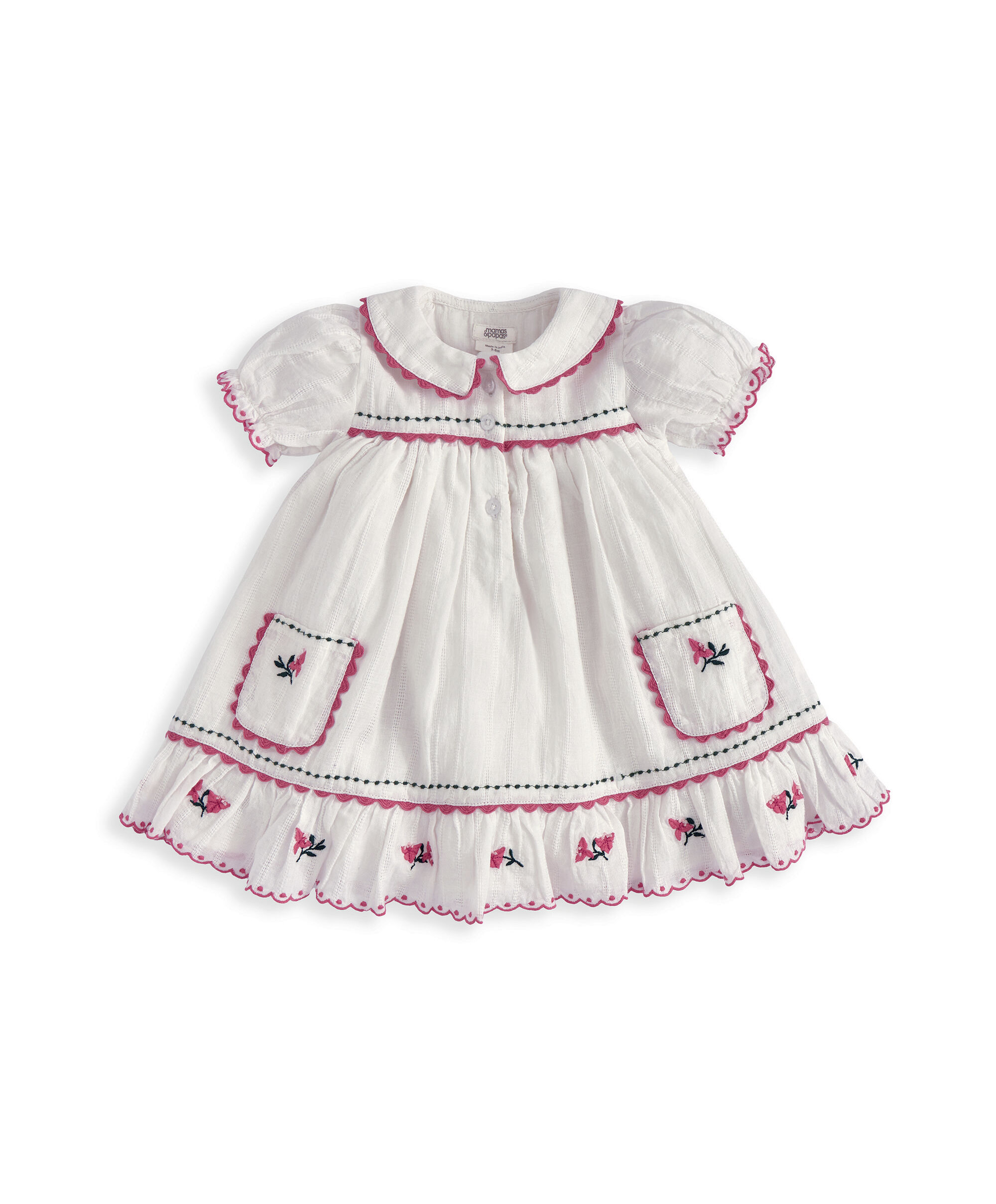 Collared Embroidered Dress image number 2