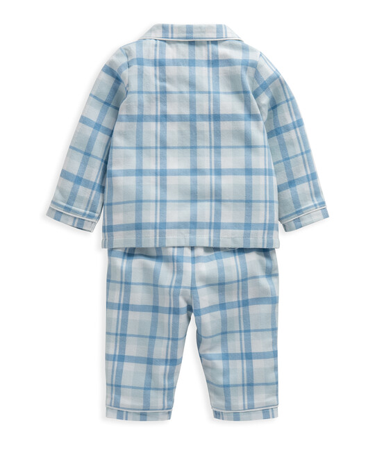 Blue Gingham Woven Pyjamas image number 2