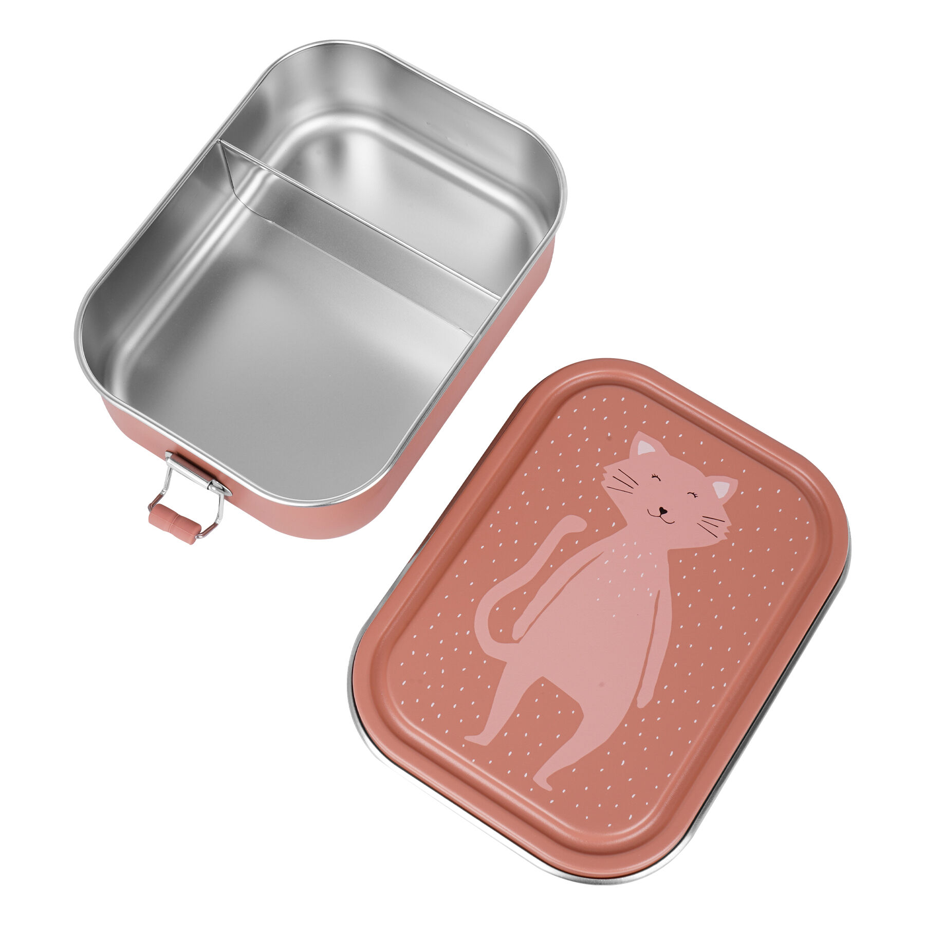 Trixie Lunch Box Large Mrs. Cat Stainless Steel - Pink image number 3