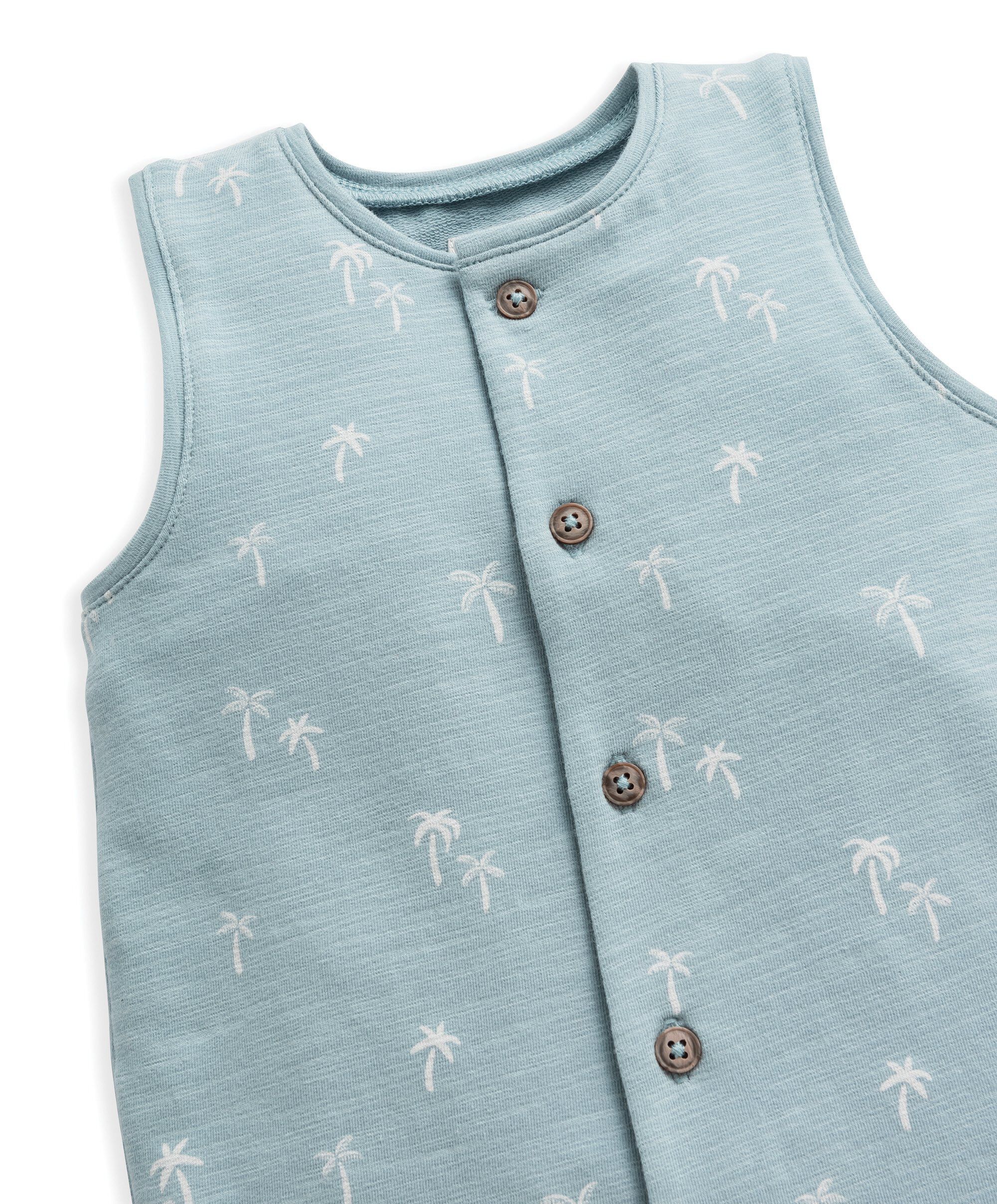 Palm Tree Print Romper image number 4