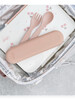 Citron Bio Based Cutlery Set of 2 and Case - Pink/Cream image number 3