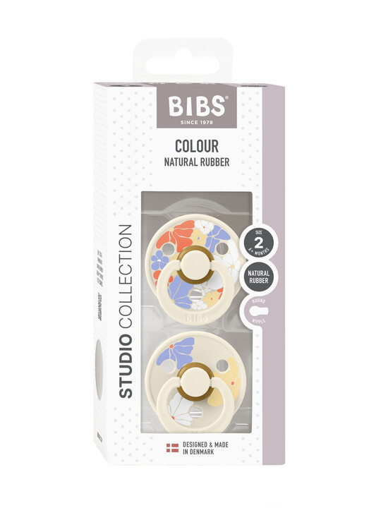 Bibs 2 Pack Colour Morning Bloom Latex S2 - Ivory Mix (6+ months) image number 3